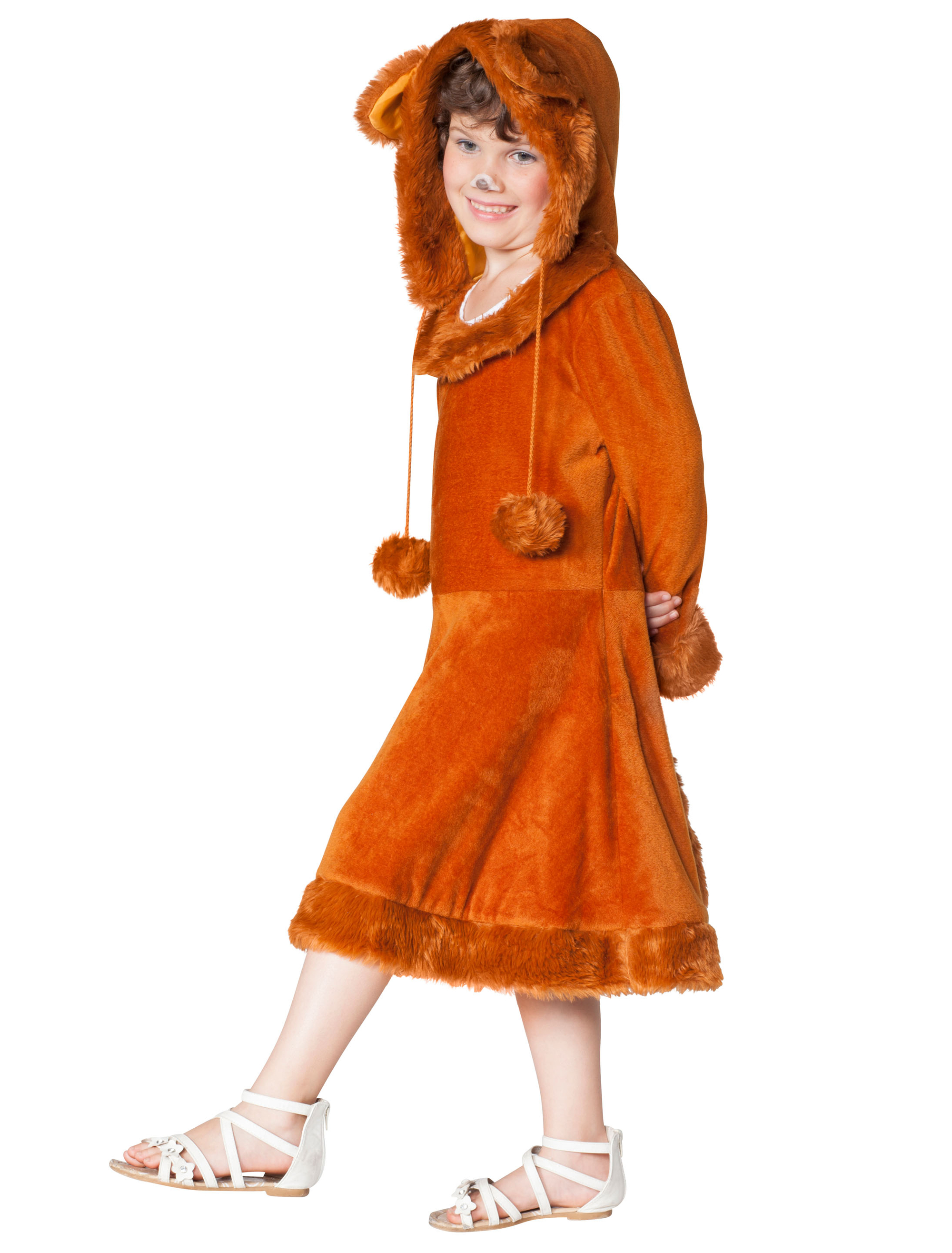 Kleid Plüsch Fuchs Mädchen dunkelbraun 86