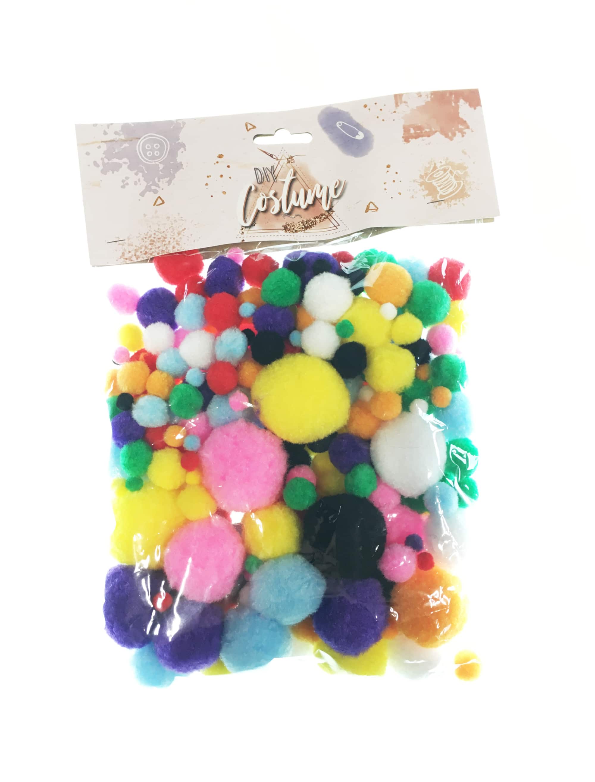 Pompons 200 Stk. Damen mehrfarbig