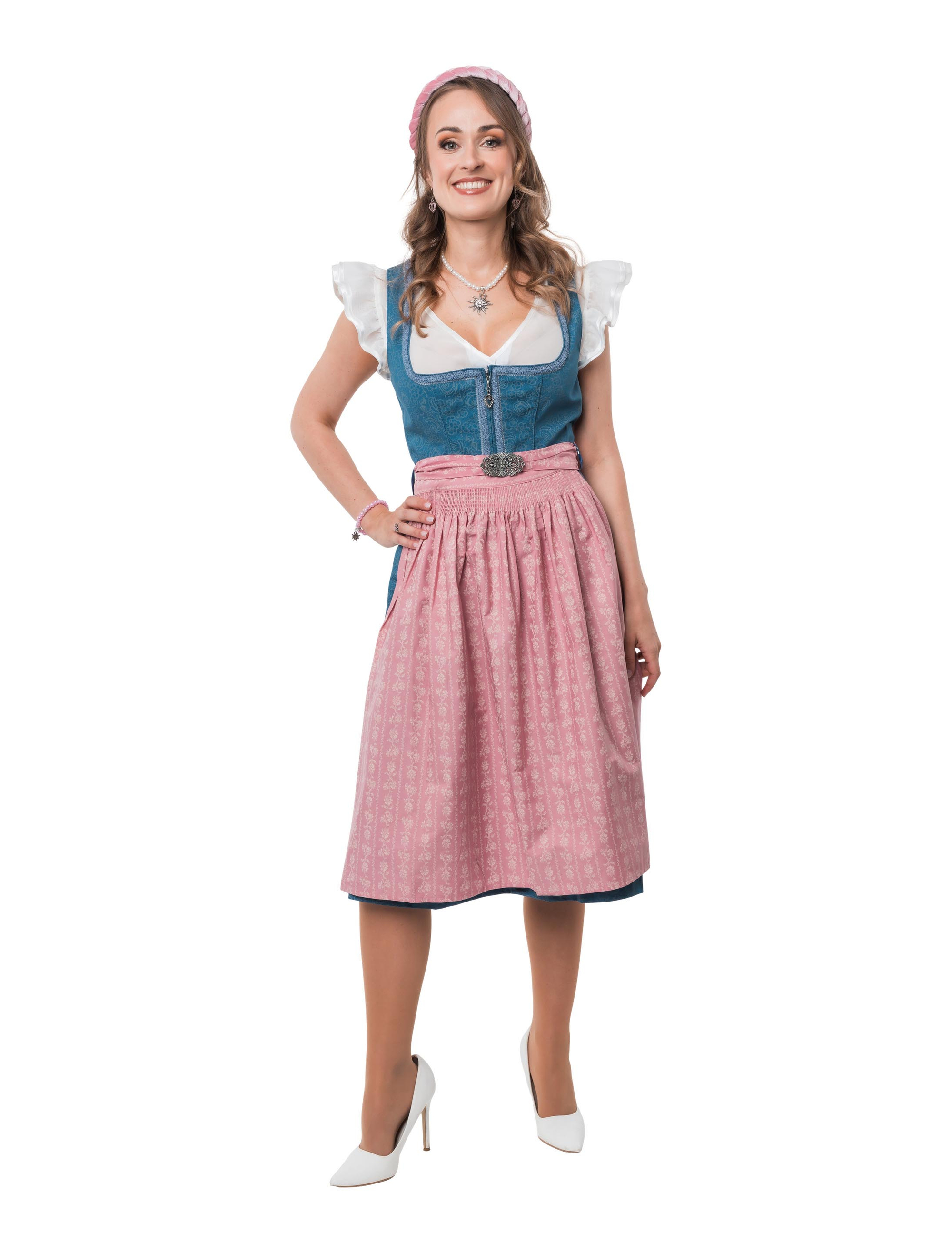 Dirndl Roseline Damen blau 36