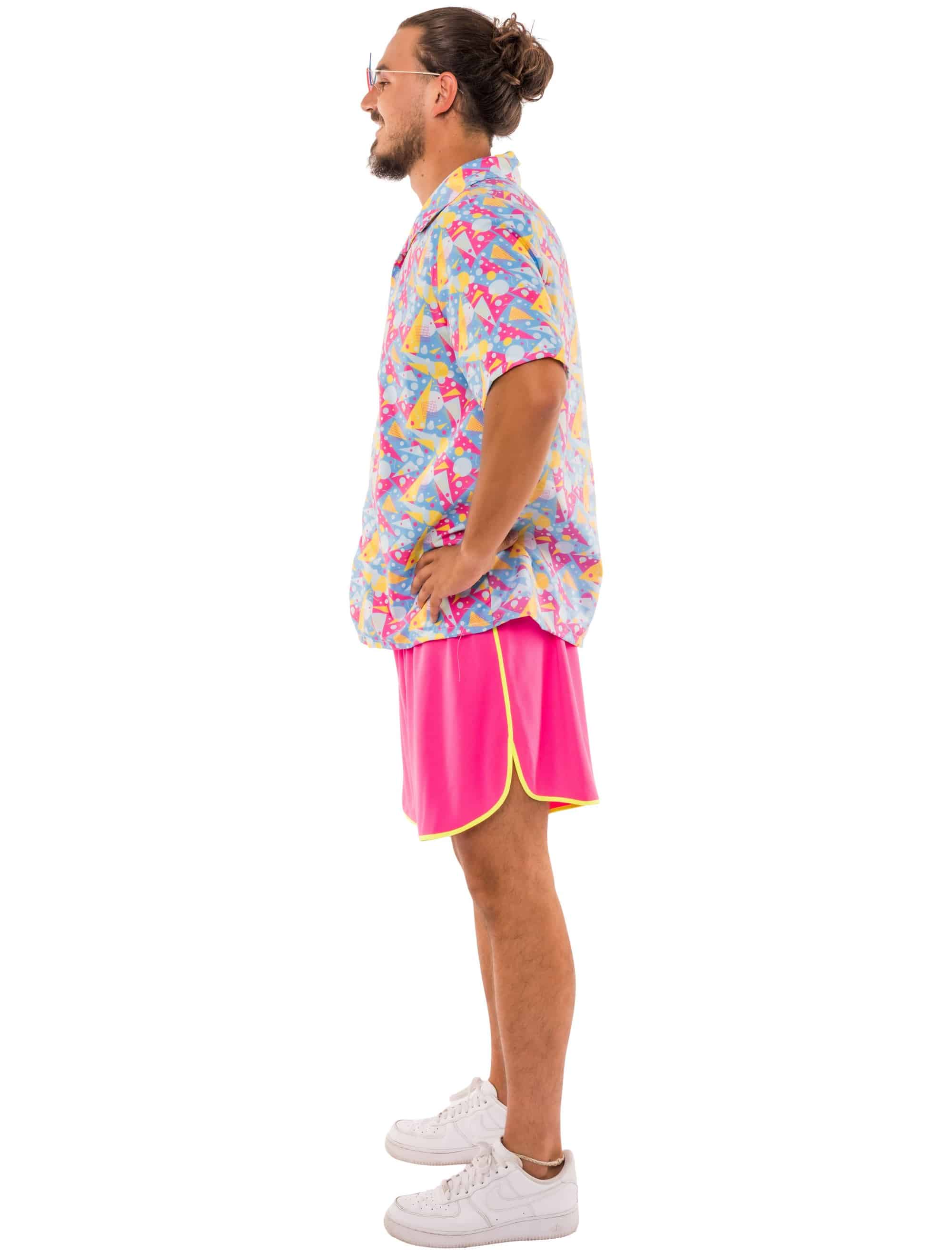Hemd mit Print Dreiecke Herren hellblau M