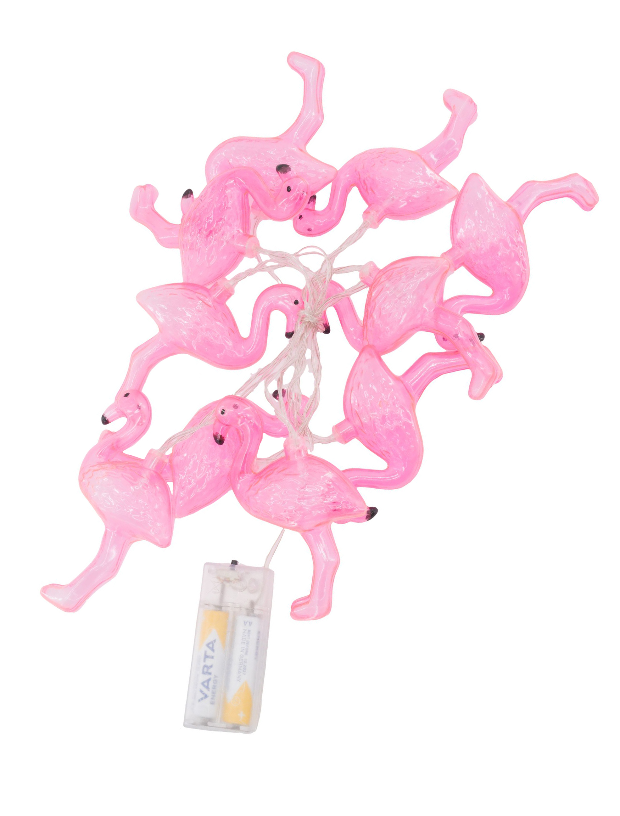 Lichterkette LED mit Flamingos pink