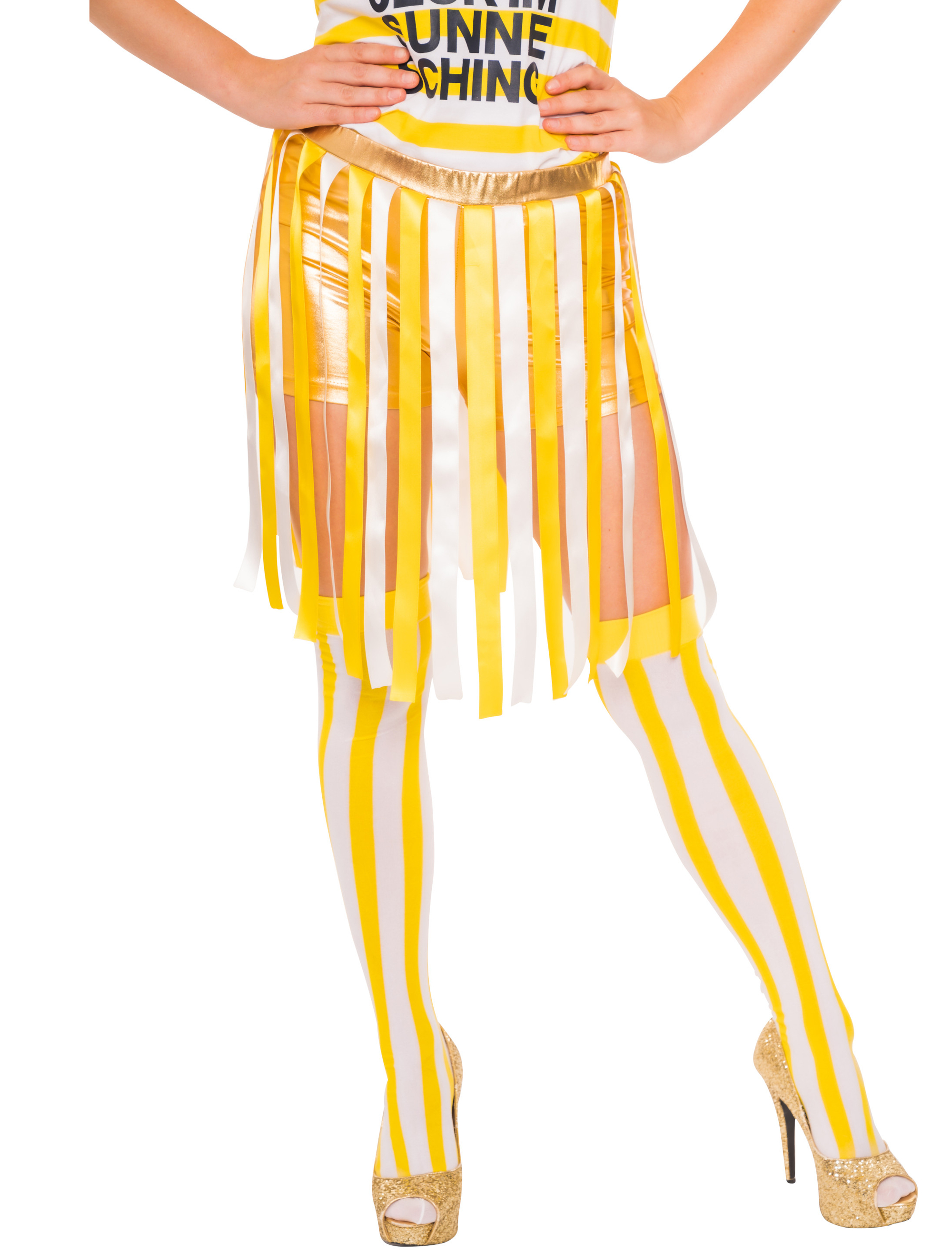 JIS Shorts Jeck im Sunnesching gold mit Fransen Damen goldgelb S/M