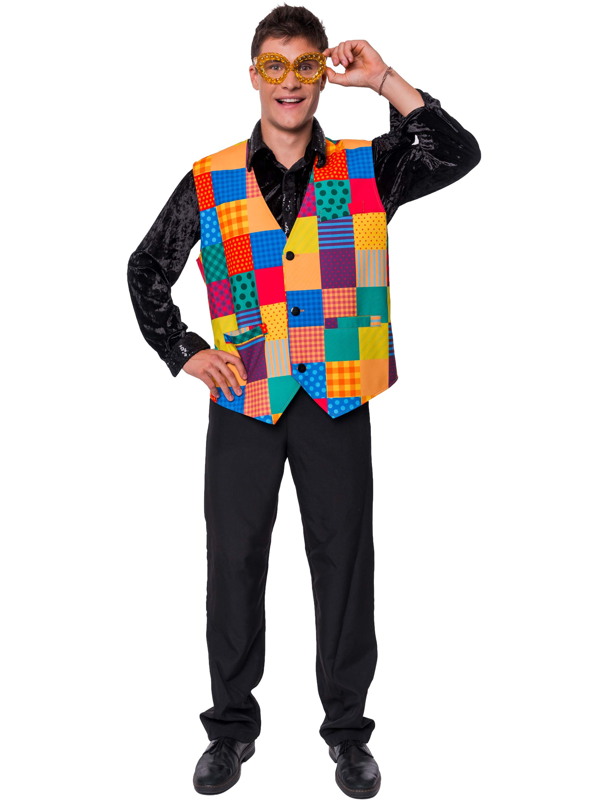 Weste Clown Herren bunt S/M