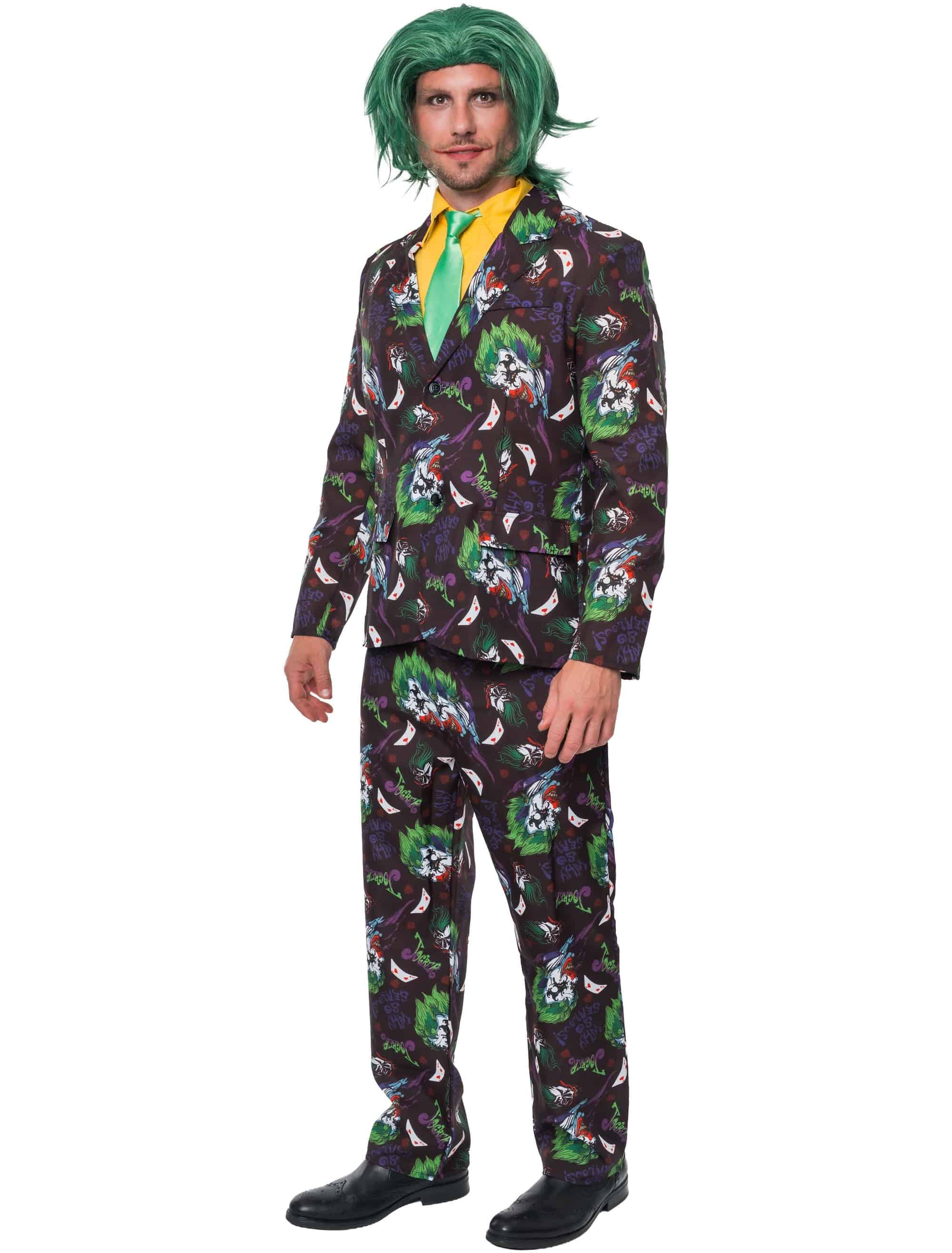 Anzug Schurke 2-tlg. Herren schwarz/lila M/L