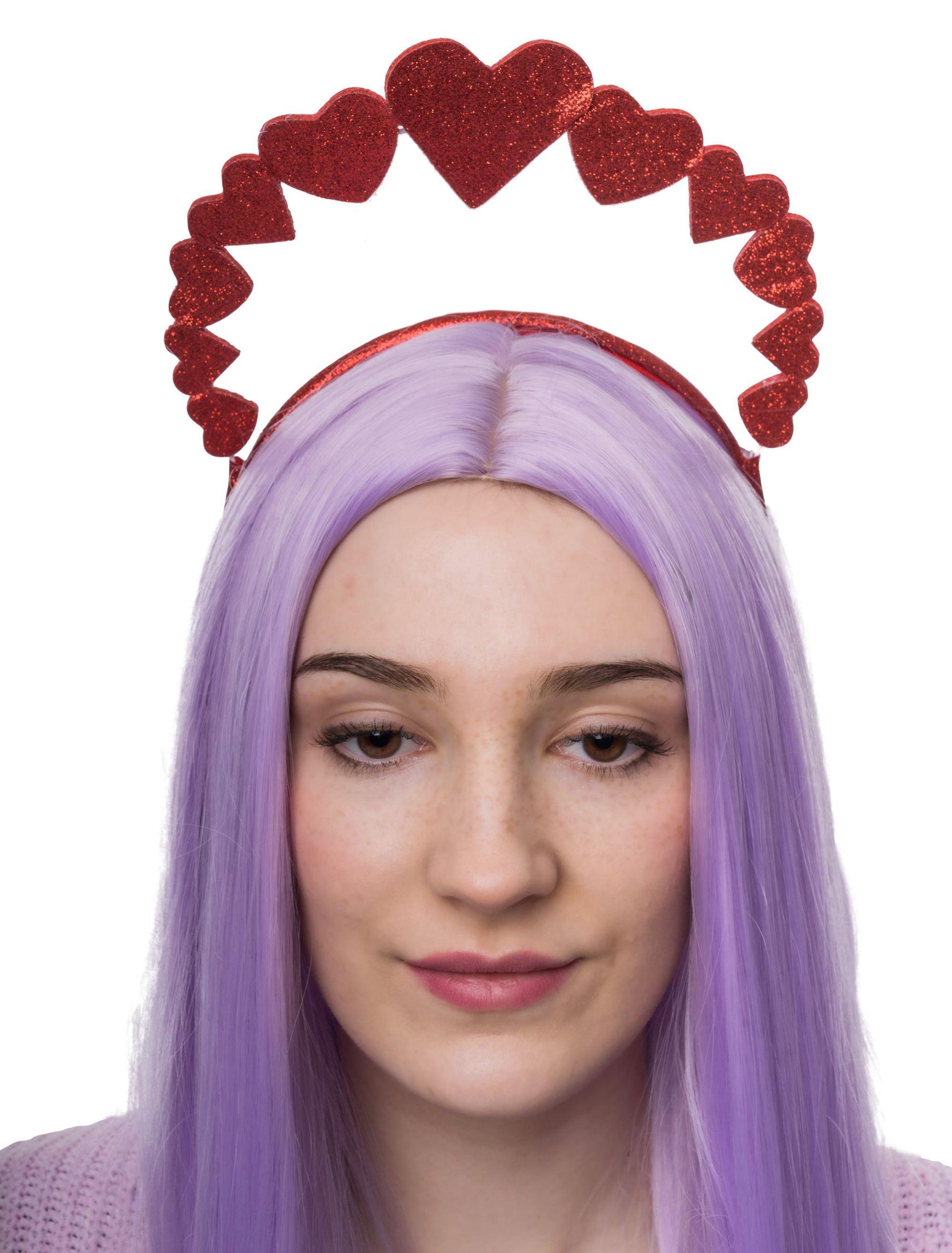Haarreif Herzbogen rot