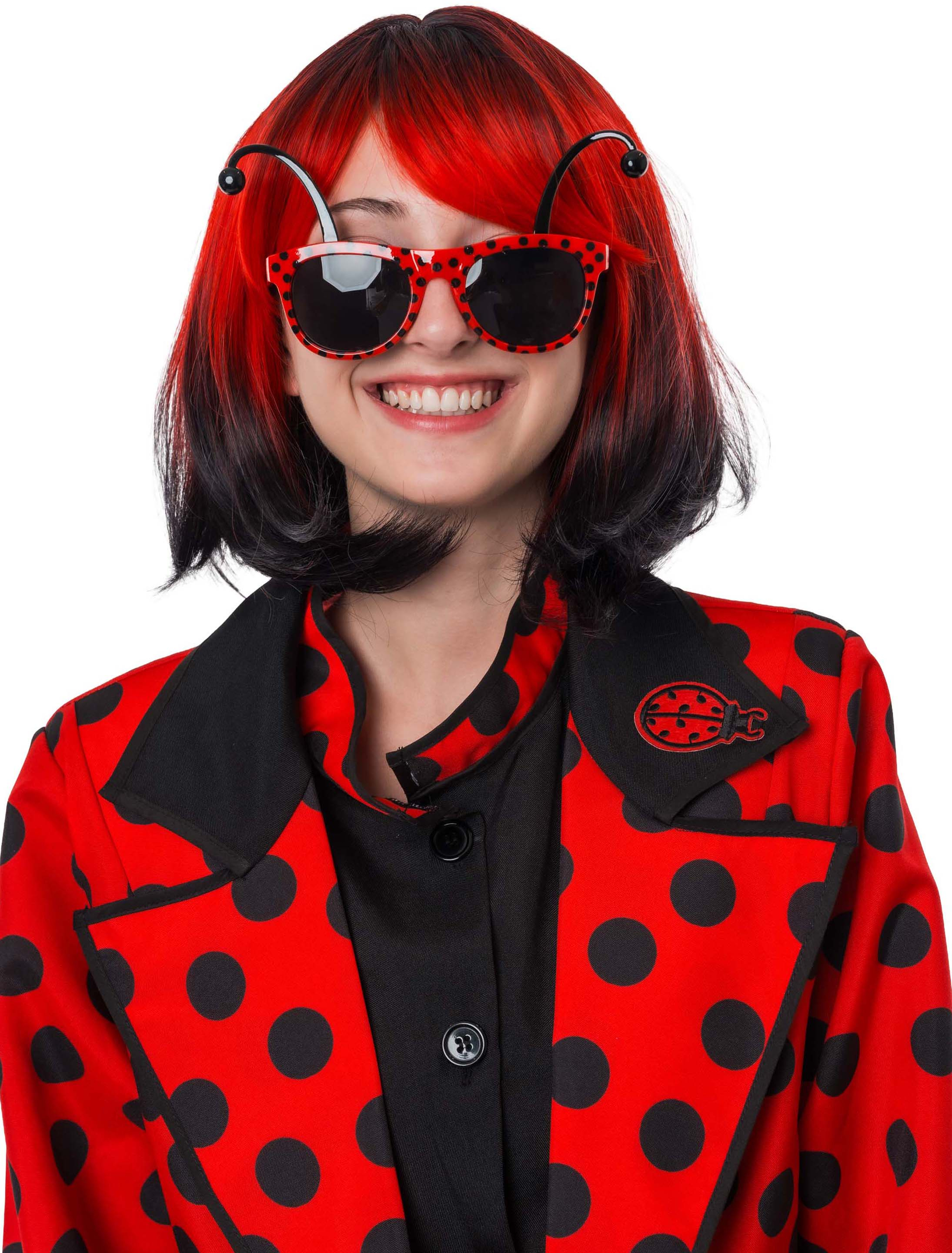Frack Marienkäfer Damen rot/schwarz S/M