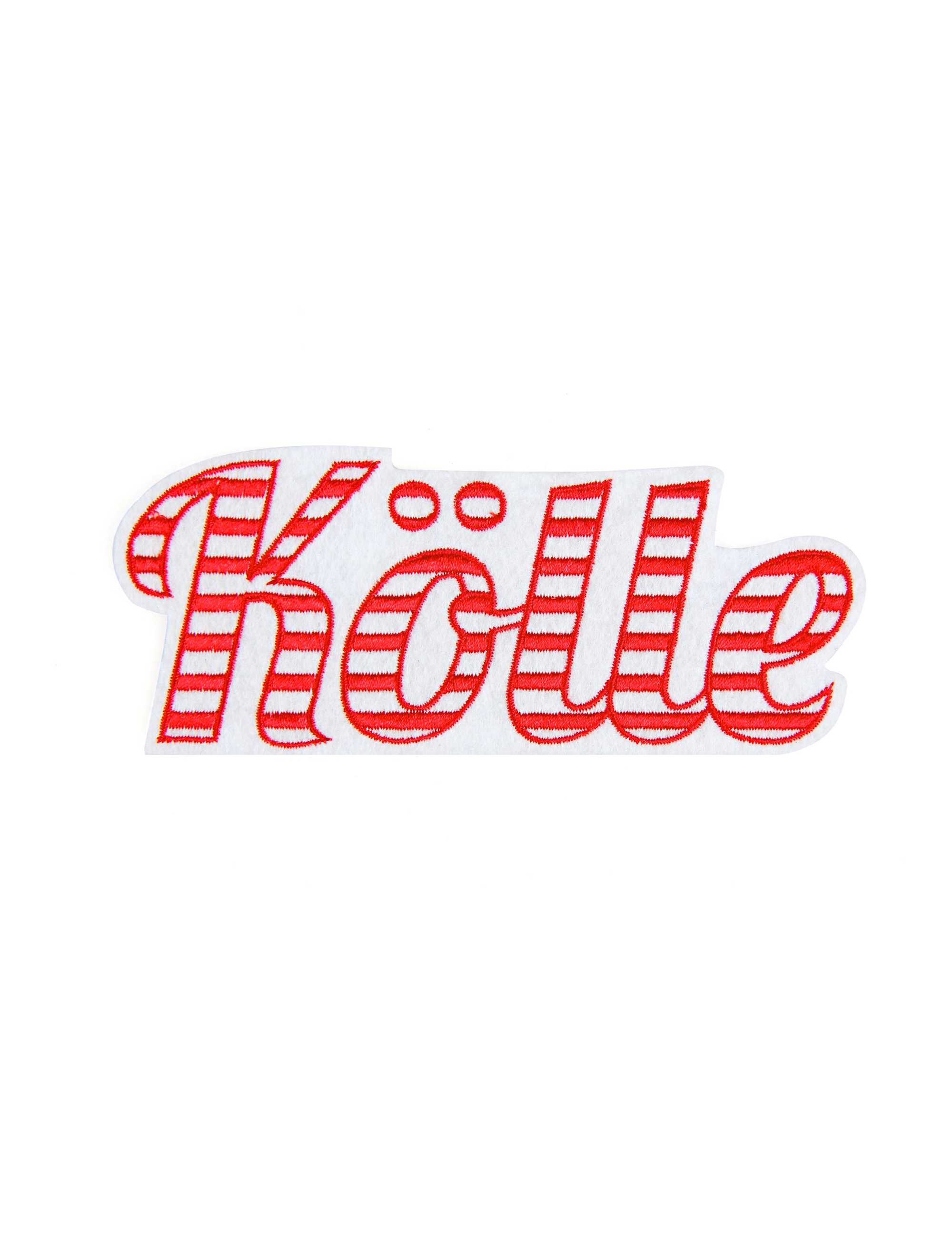 Bügelpatch Kölle rot/weiß 12cm