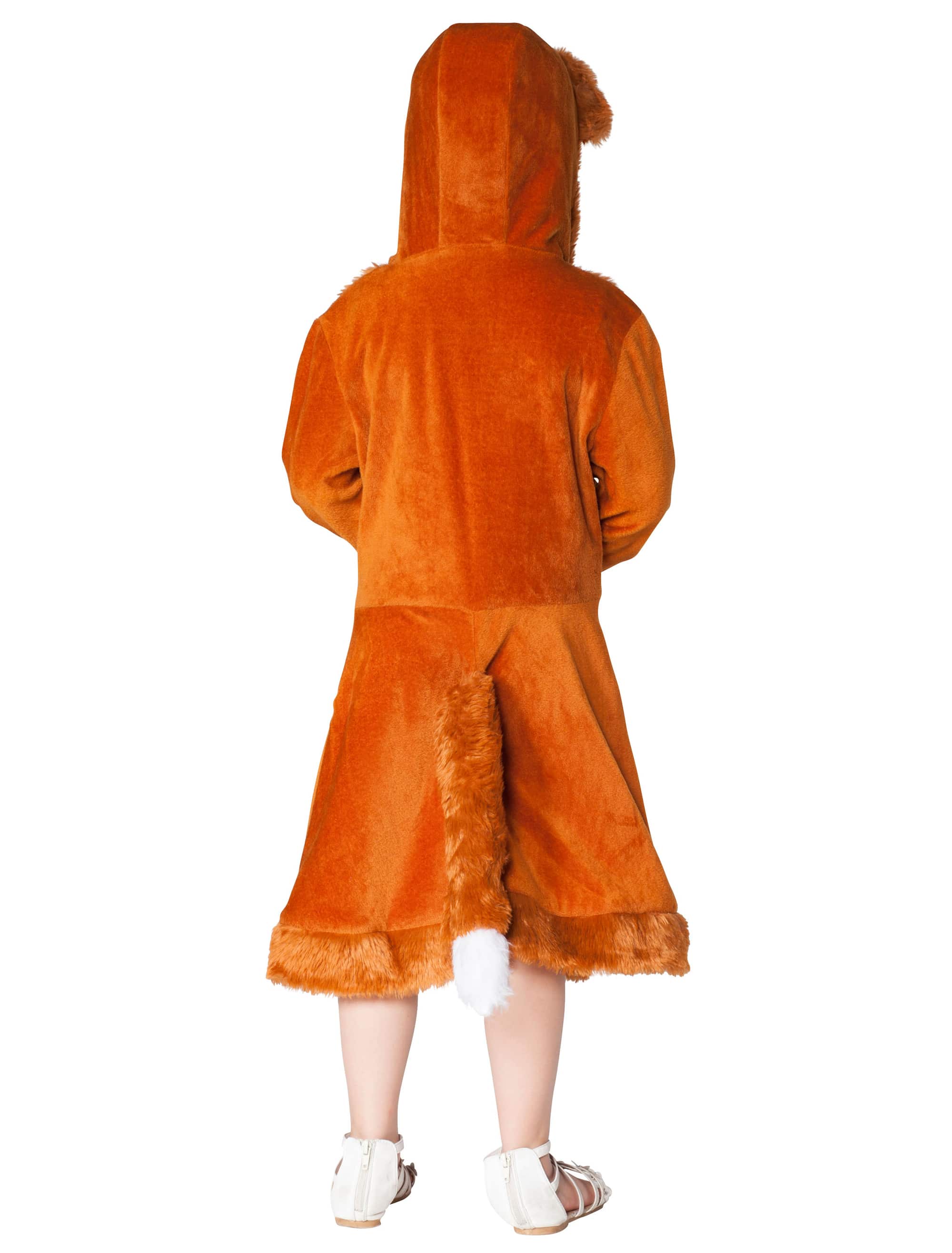 Kleid Plüsch Fuchs Mädchen dunkelbraun 86