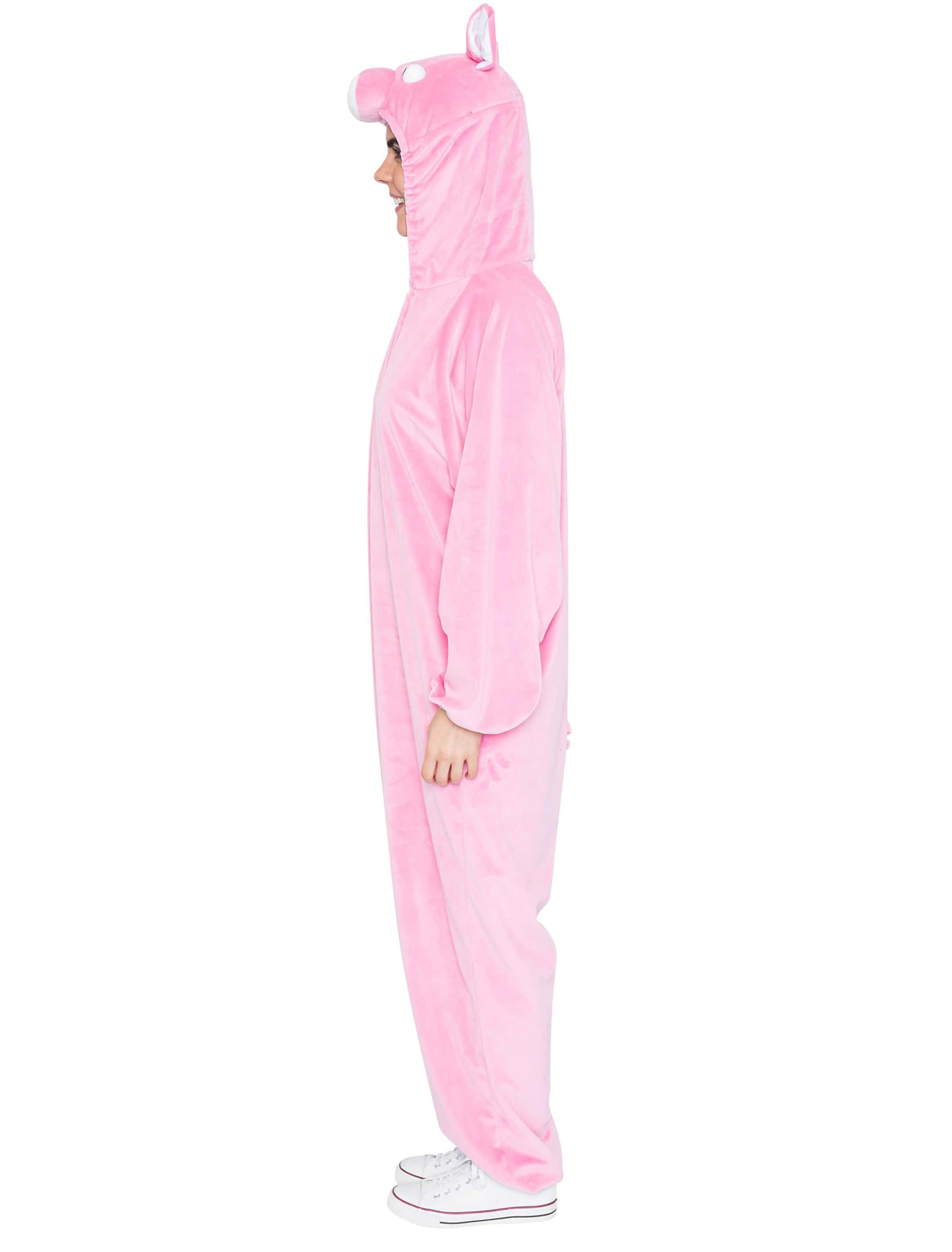 Overall Plüsch Damen Schwein pink 34-36