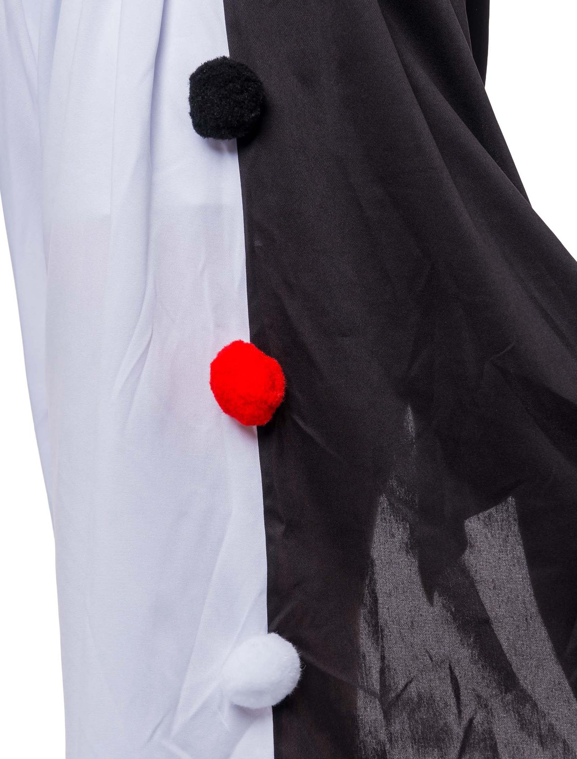Poncho Clown Kinder schwarz/weiß/rot one size