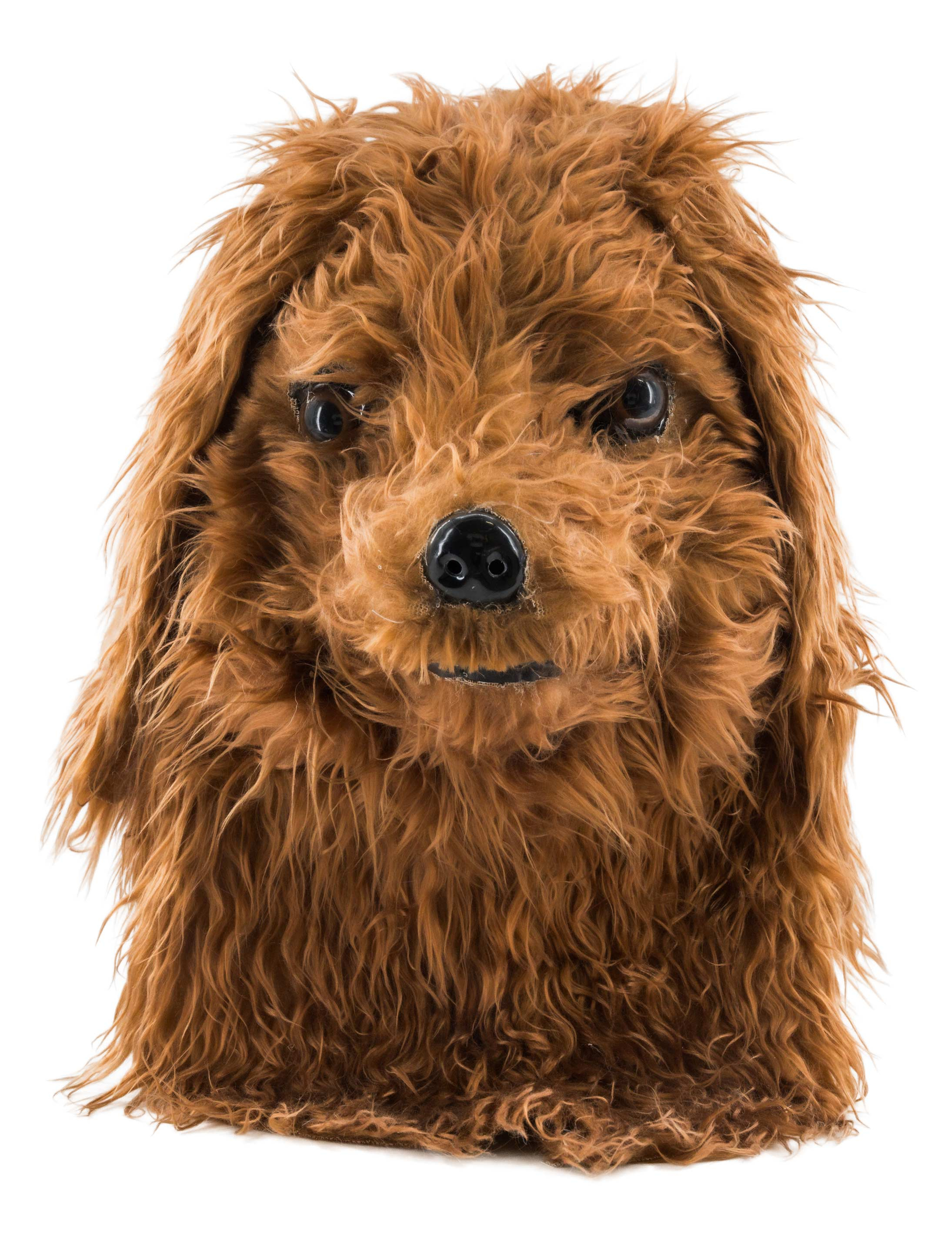 Vollmaske Hund mit beweglichem Mund braun
