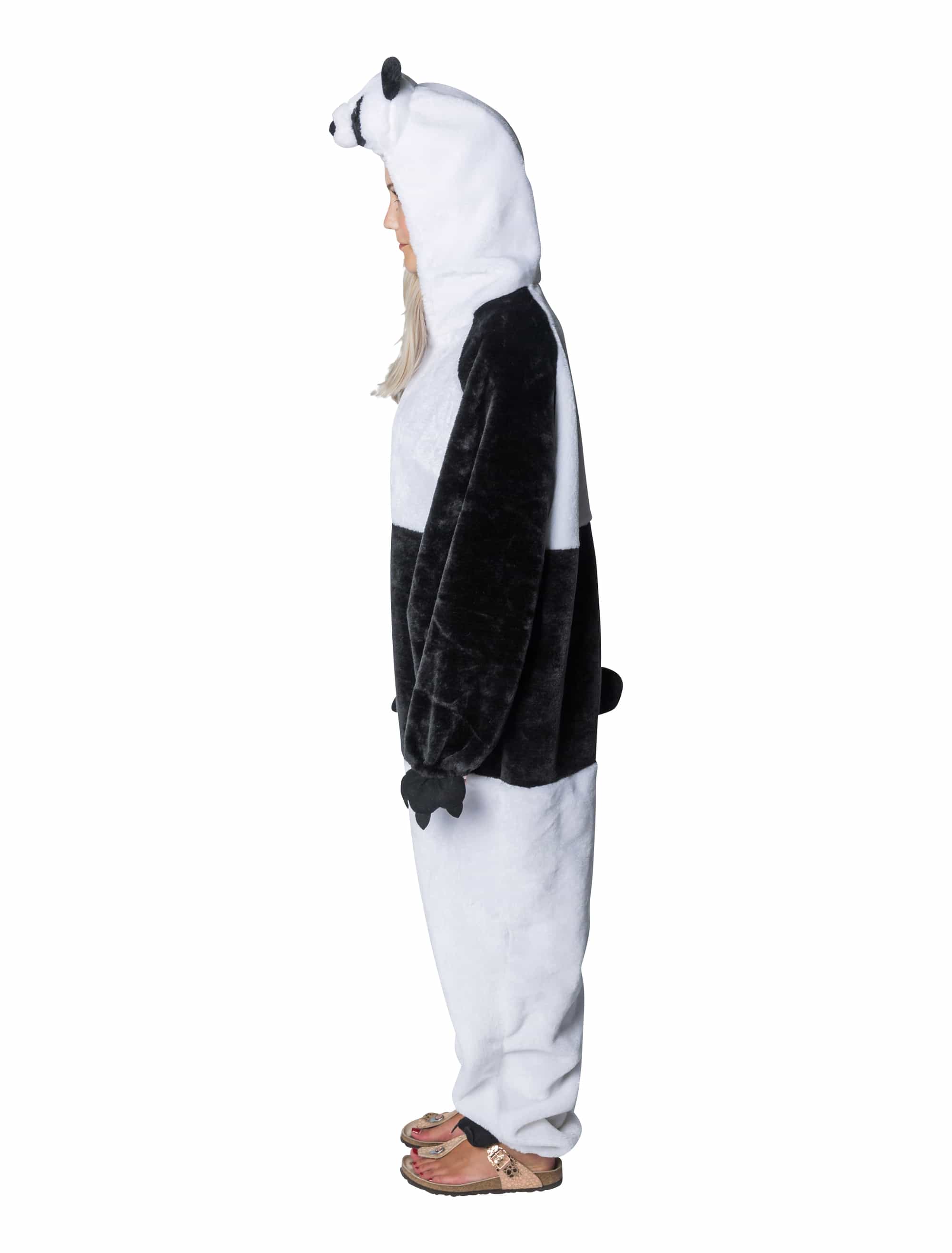 Overall Plüsch Panda Damen schwarz/weiß 40-42