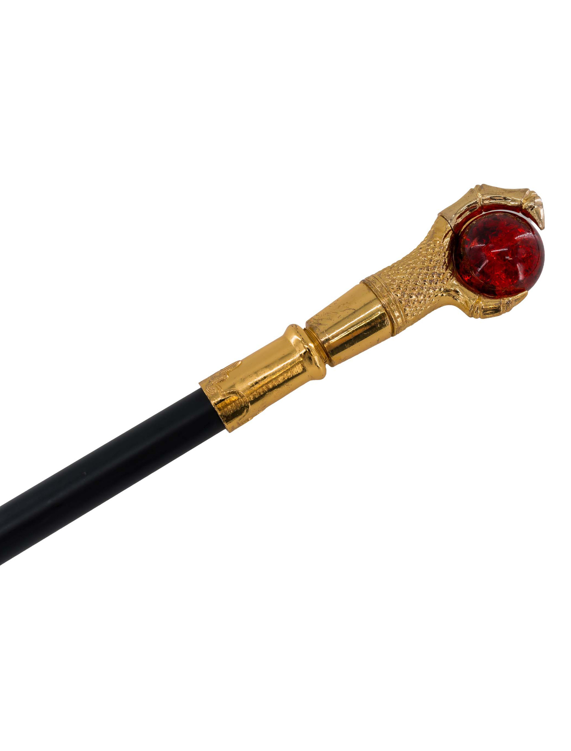 Zepter Kralle mit Kugel variabel bis 78cm rot/gold