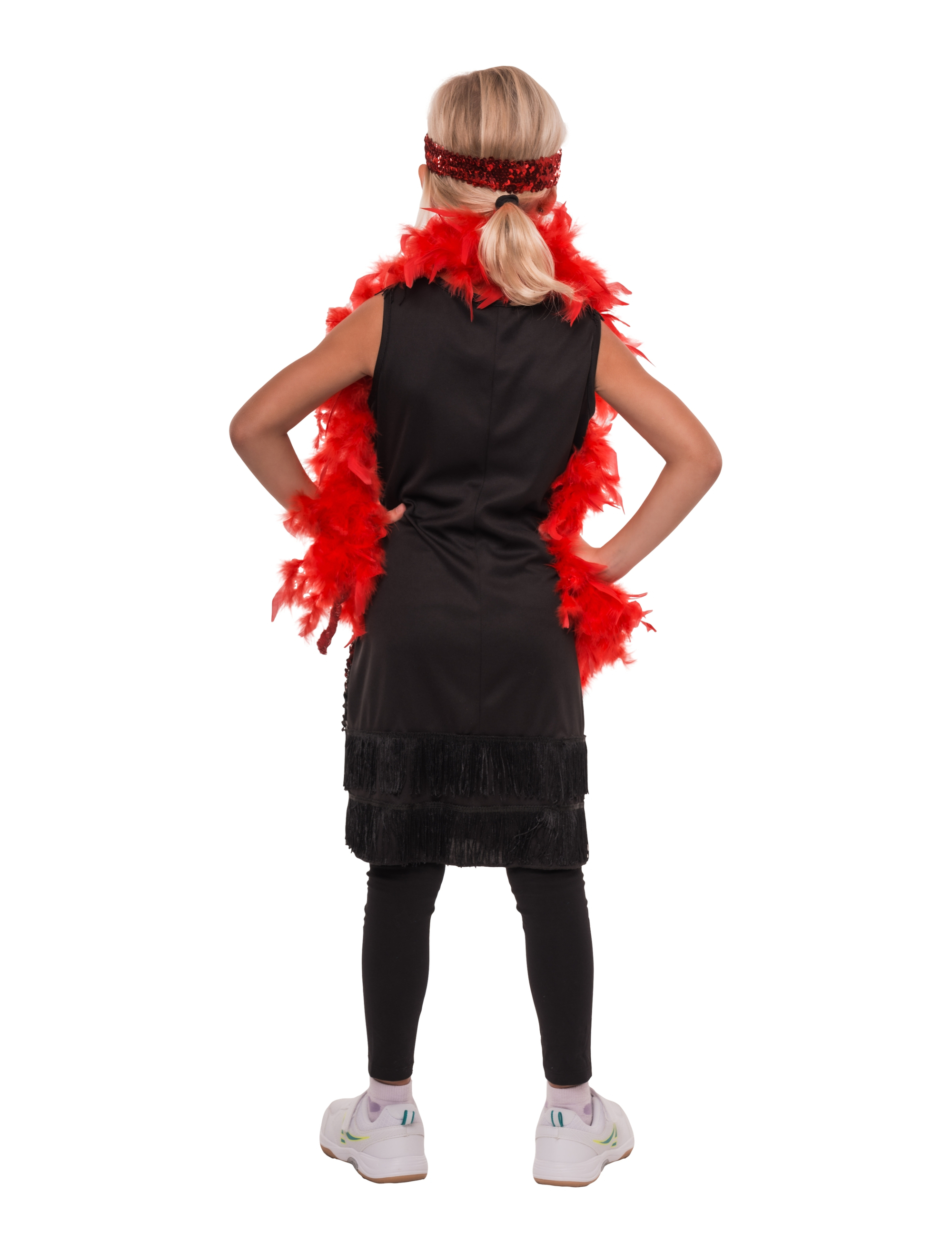 Kleid Charleston Kinder schwarz/rot 4-6 Jahre