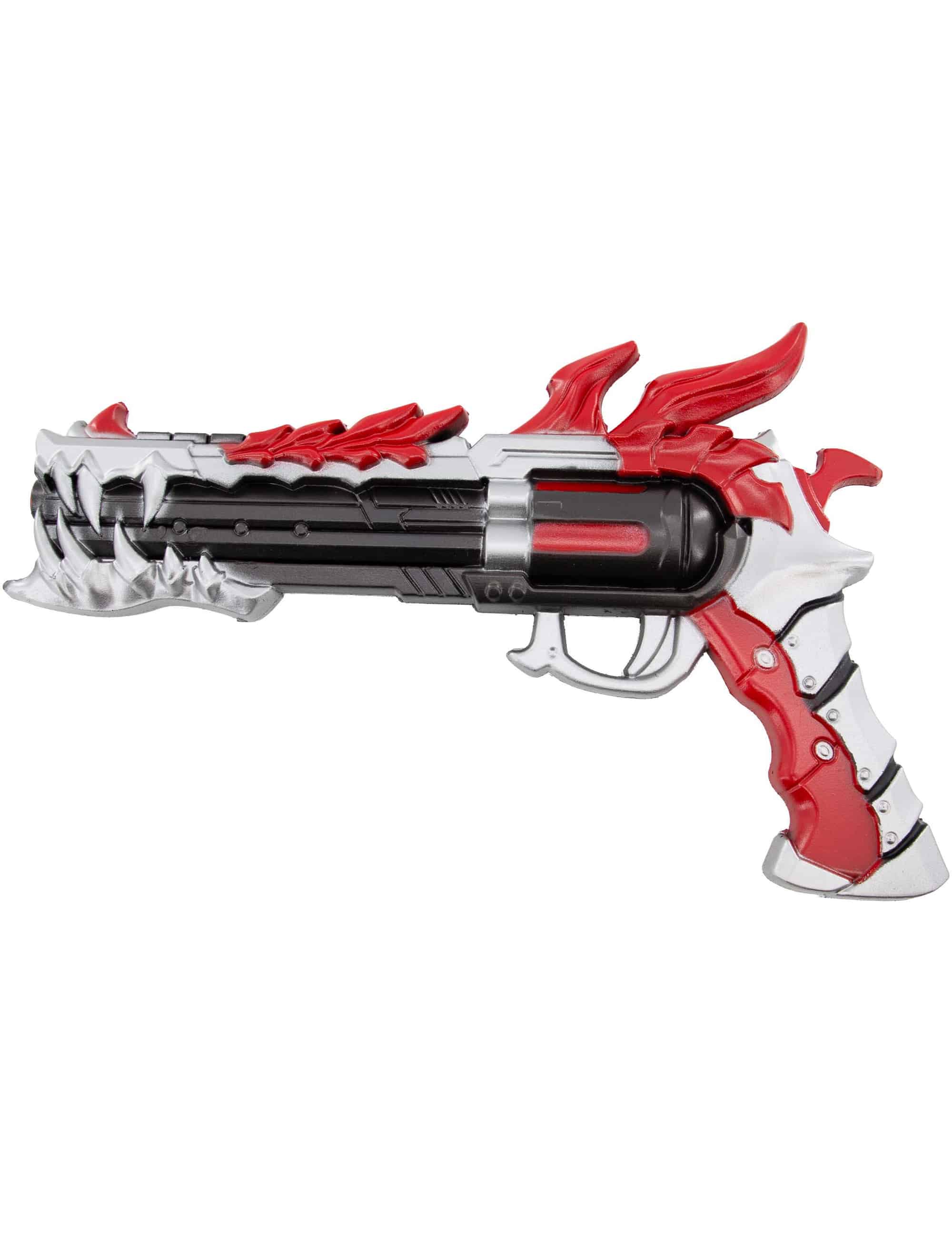 Pistole 34,5cm rot/silber
