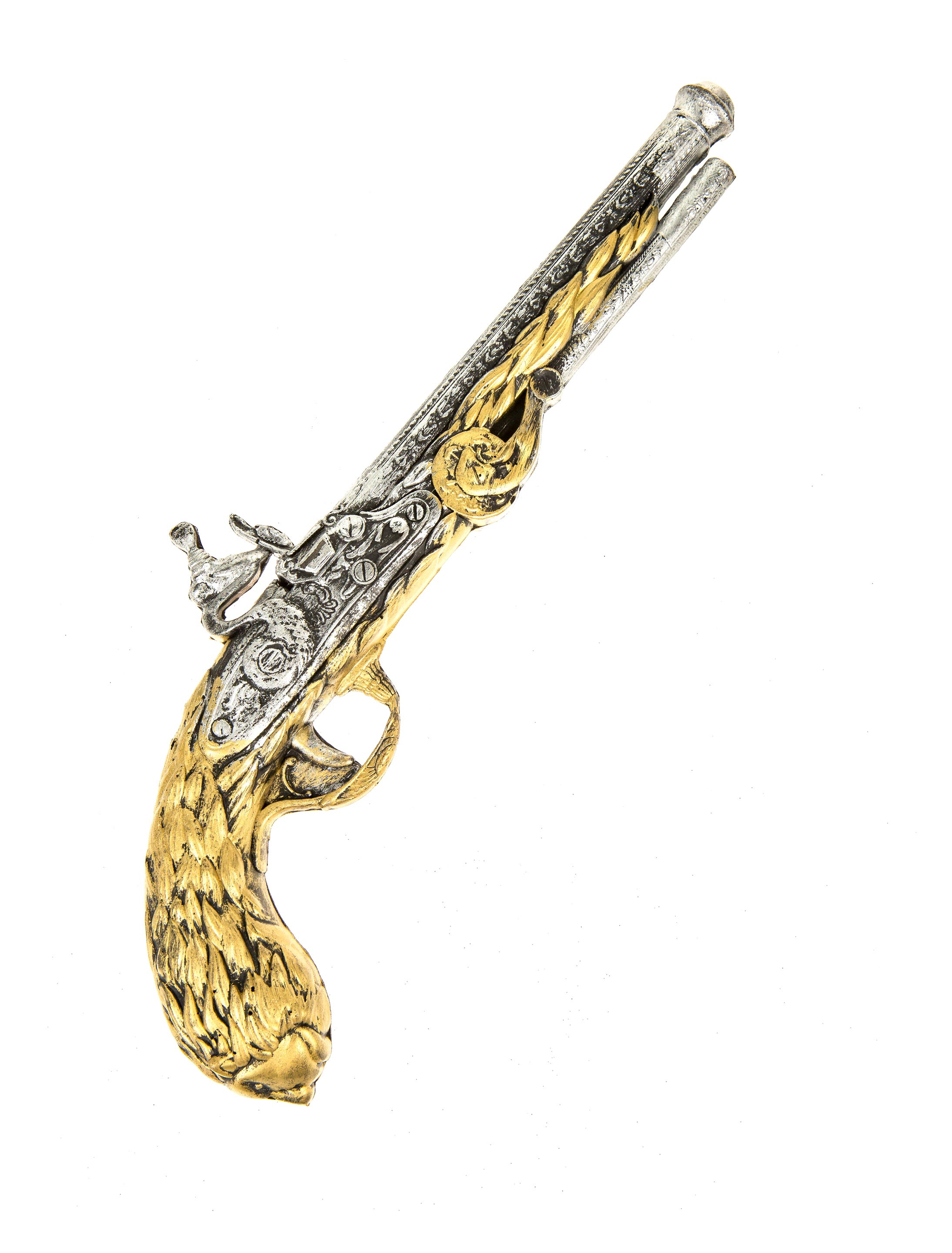 Pistole gebogen gold/silber