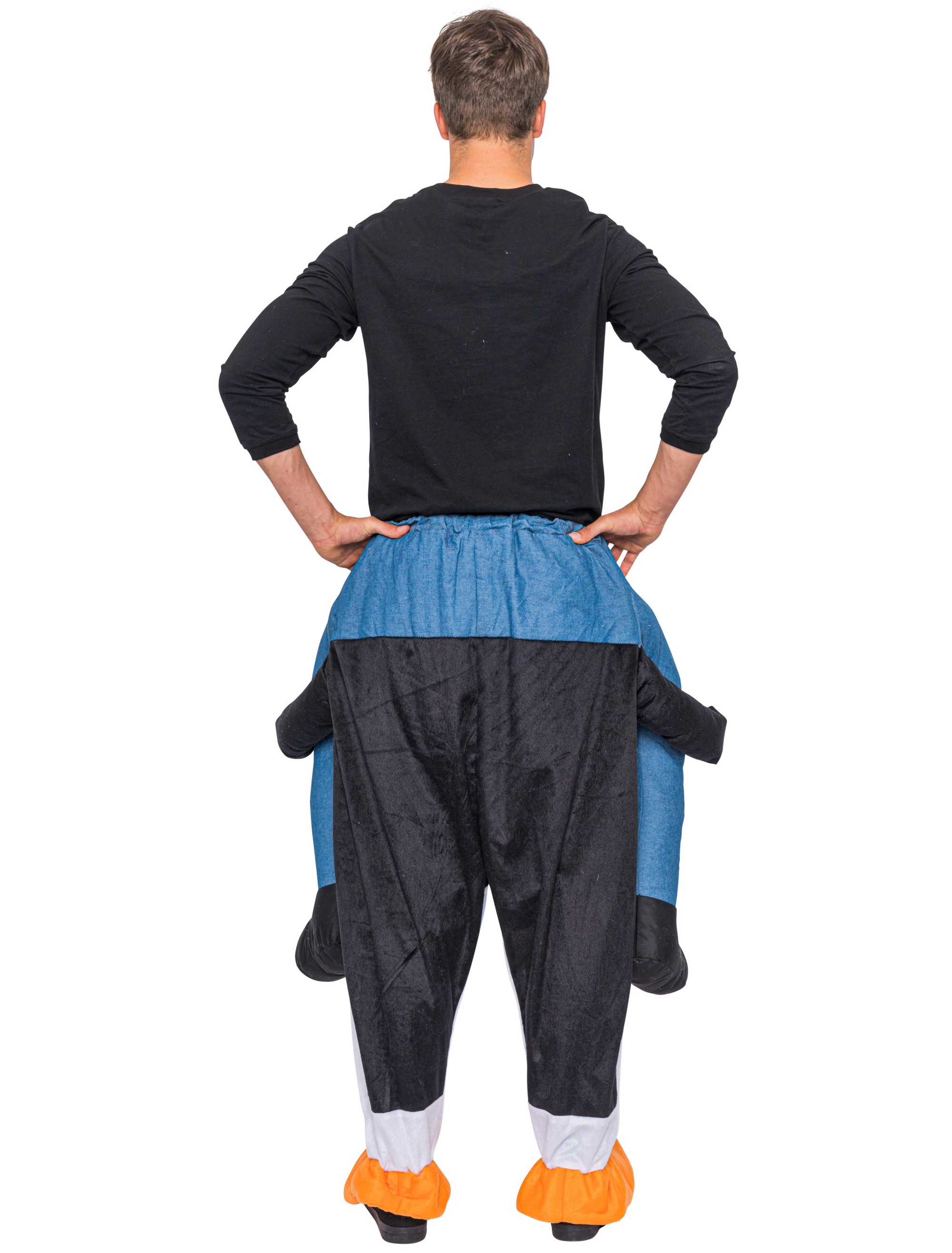 Kostüm Huckepack Pinguin schwarz/weiß one size