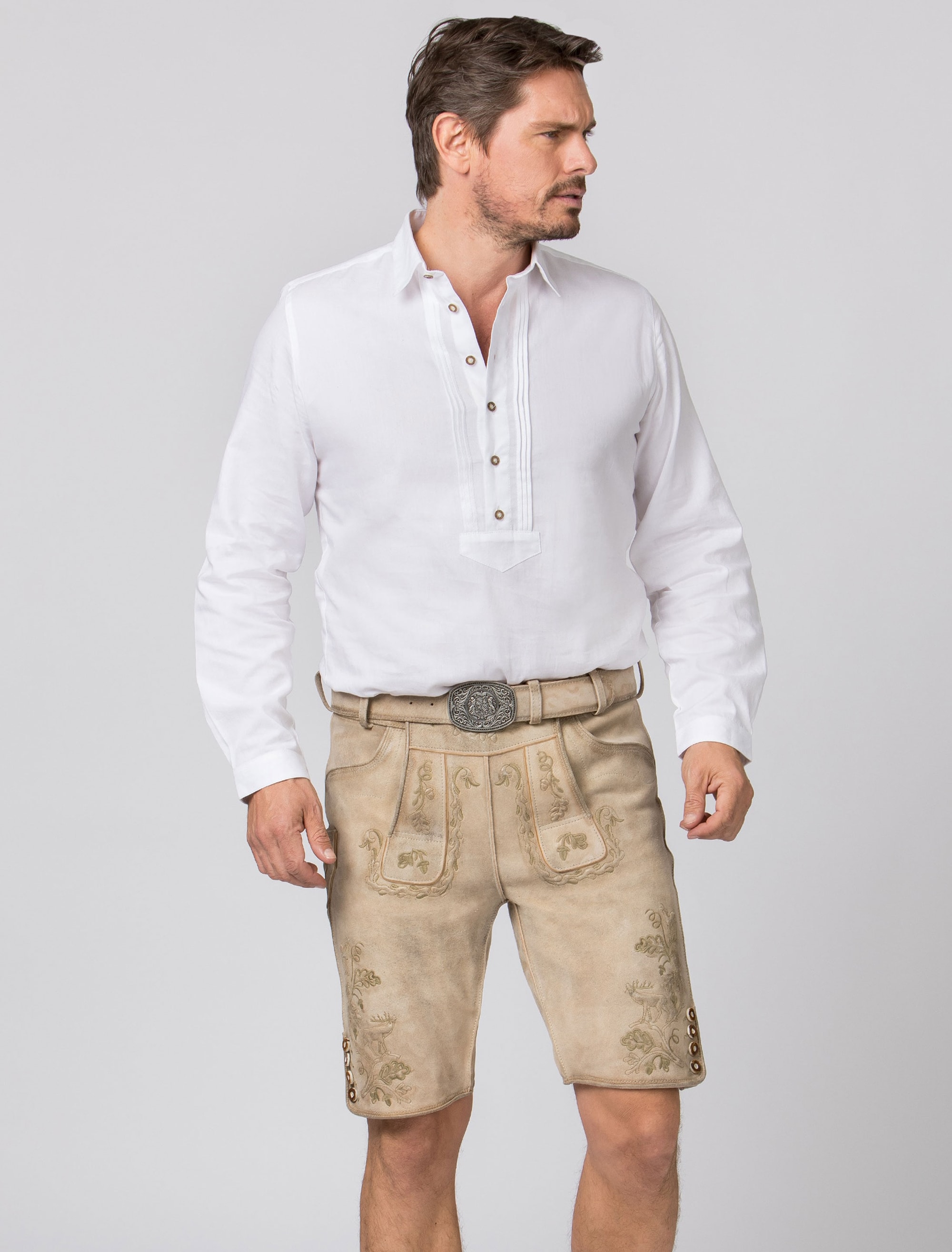 Lederhose Romano Herren beige 48
