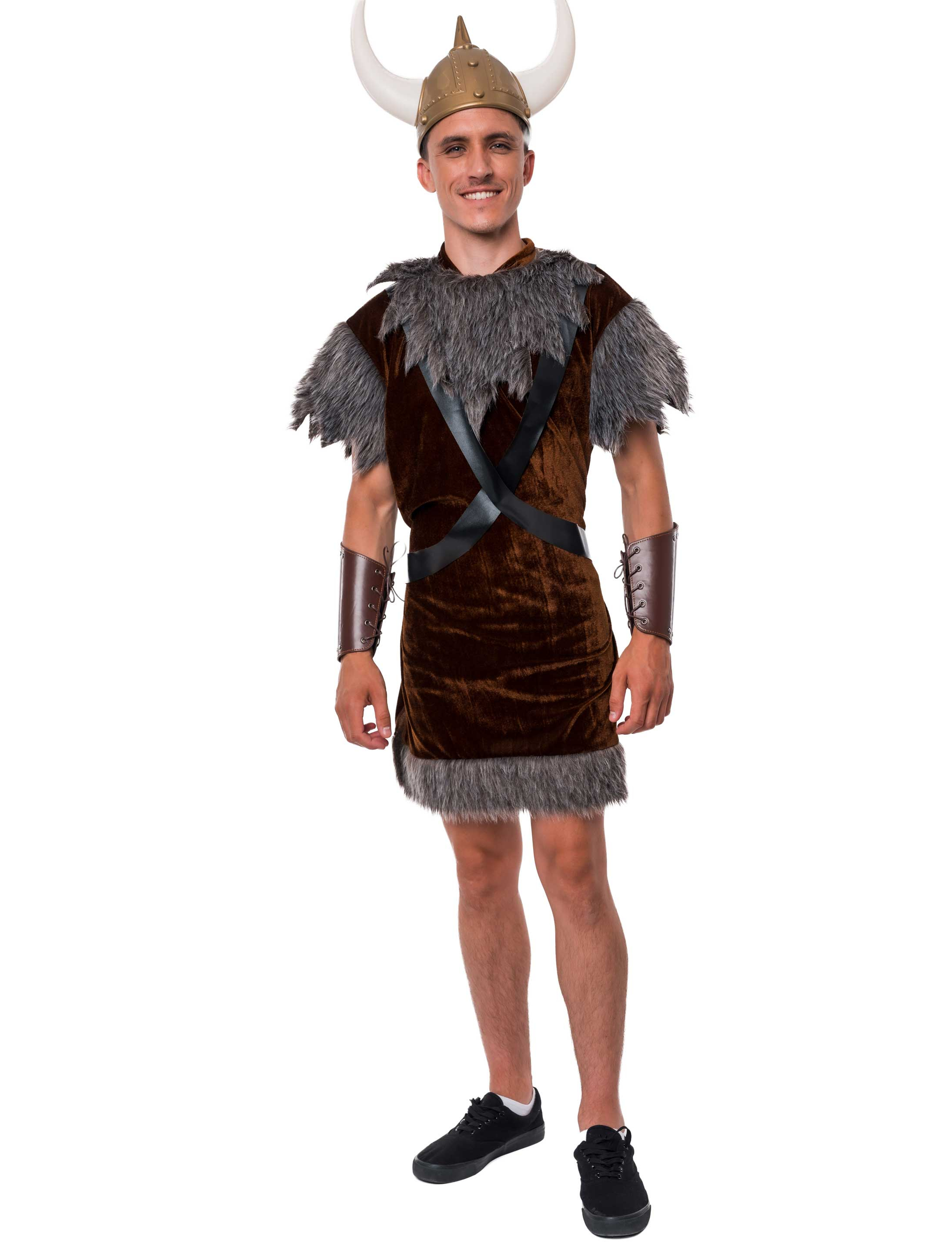 Kostüm Wikinger Herren dunkelbraun M/L