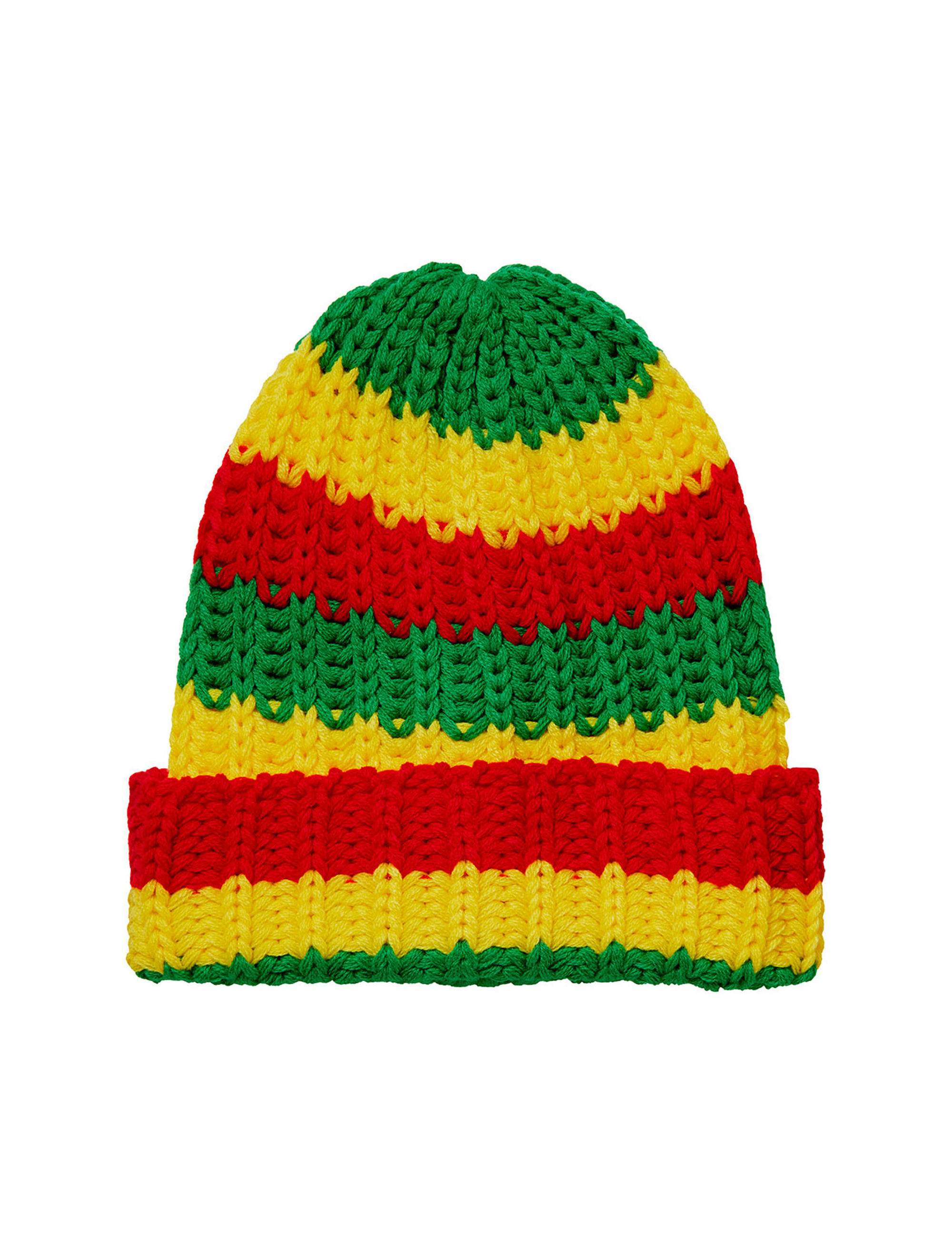 Strickmütze rot/gelb/grün one size