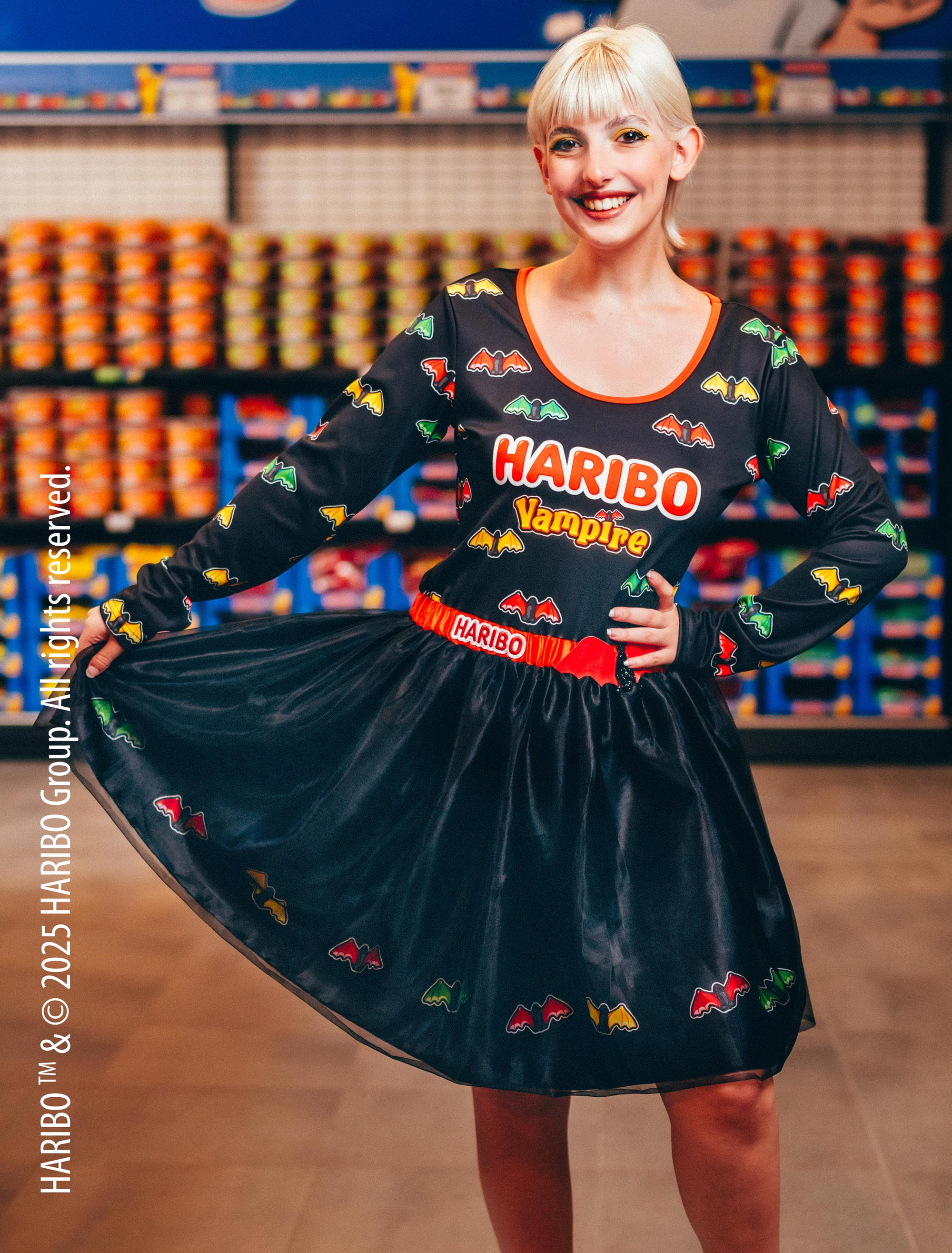Kleid HARIBO Vampire Damen bunt 3XL