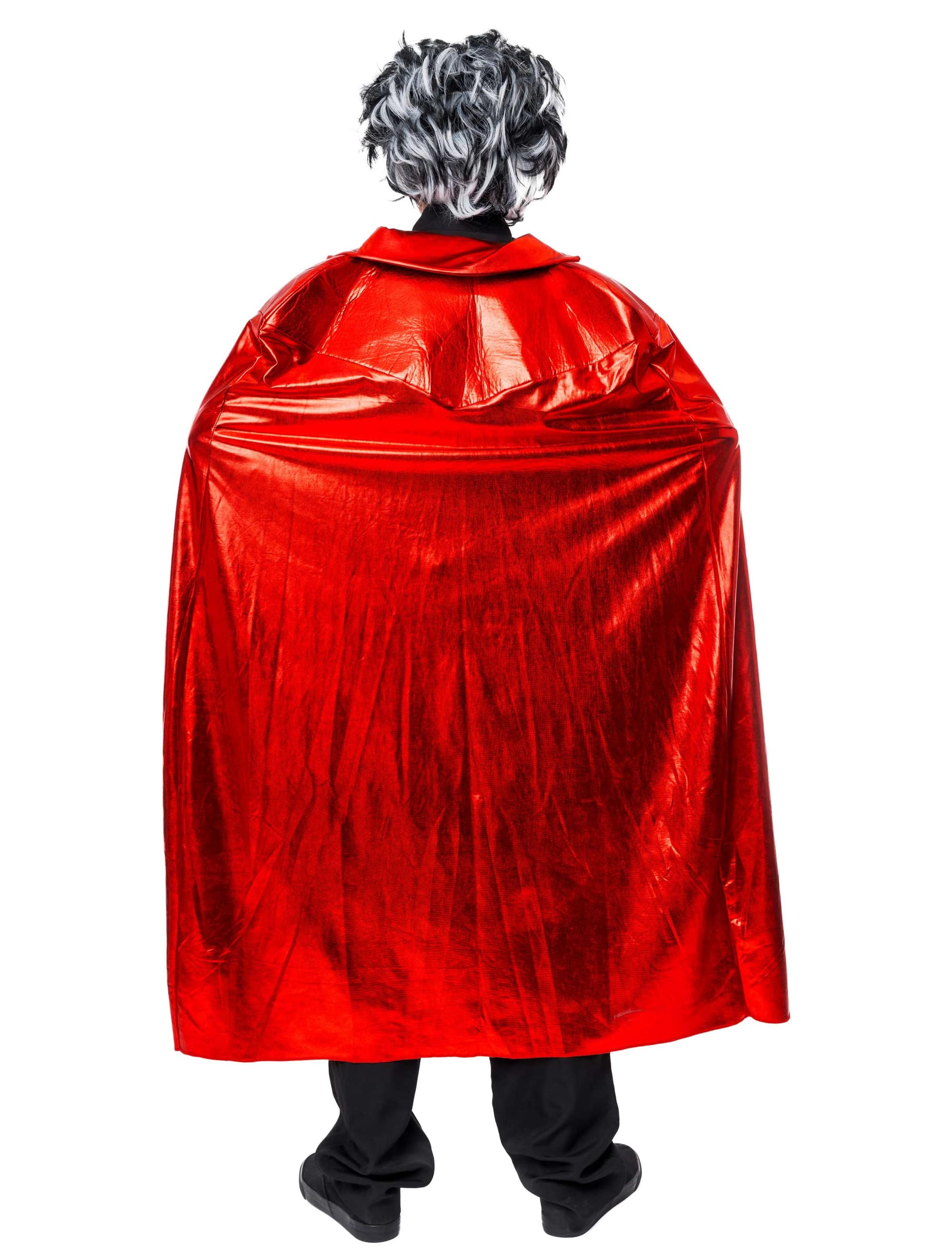 Umhang Vampir mit Stehkragen Herren rot one size