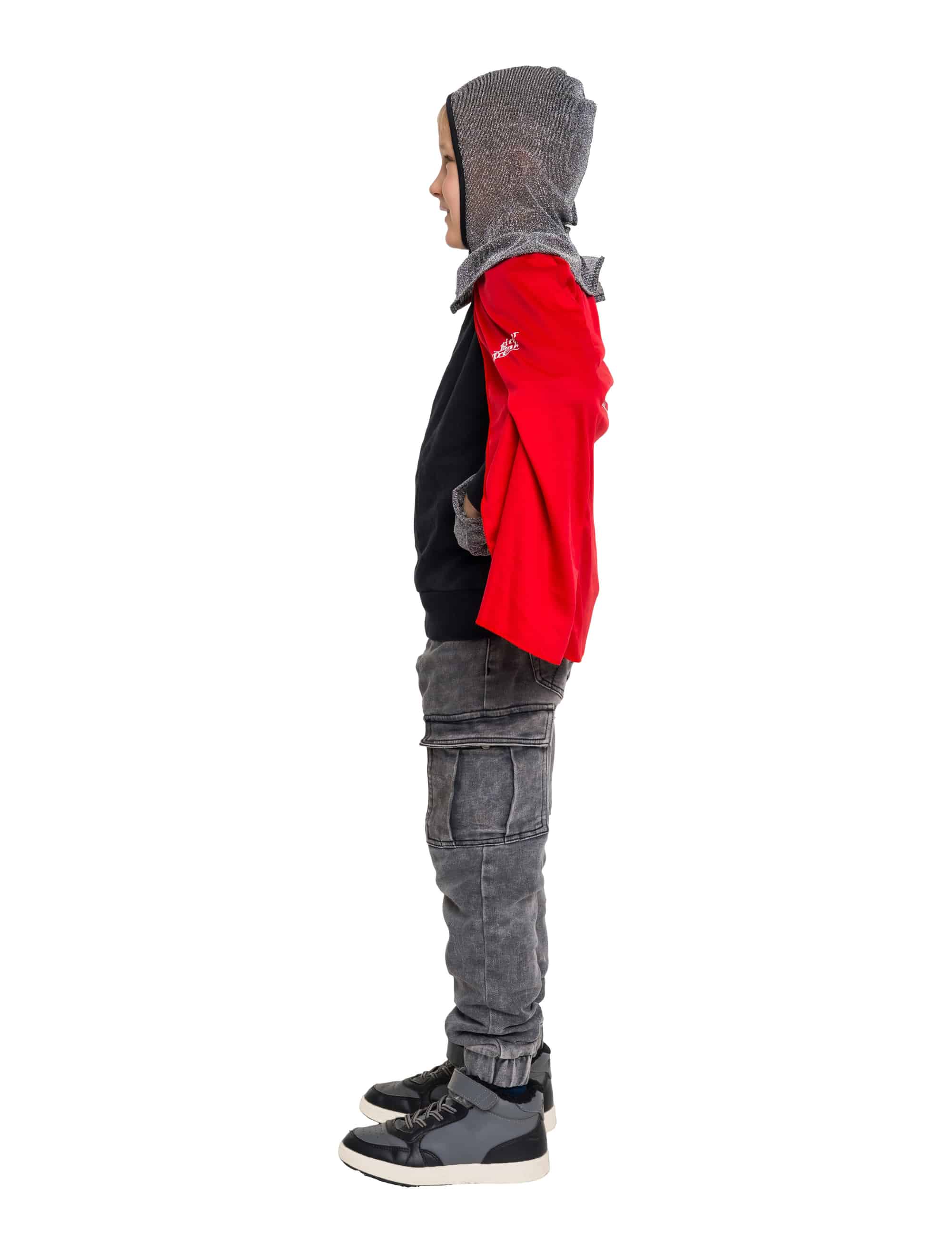 Kostüm Ritter Trenk 2-tlg. rot/grau one size