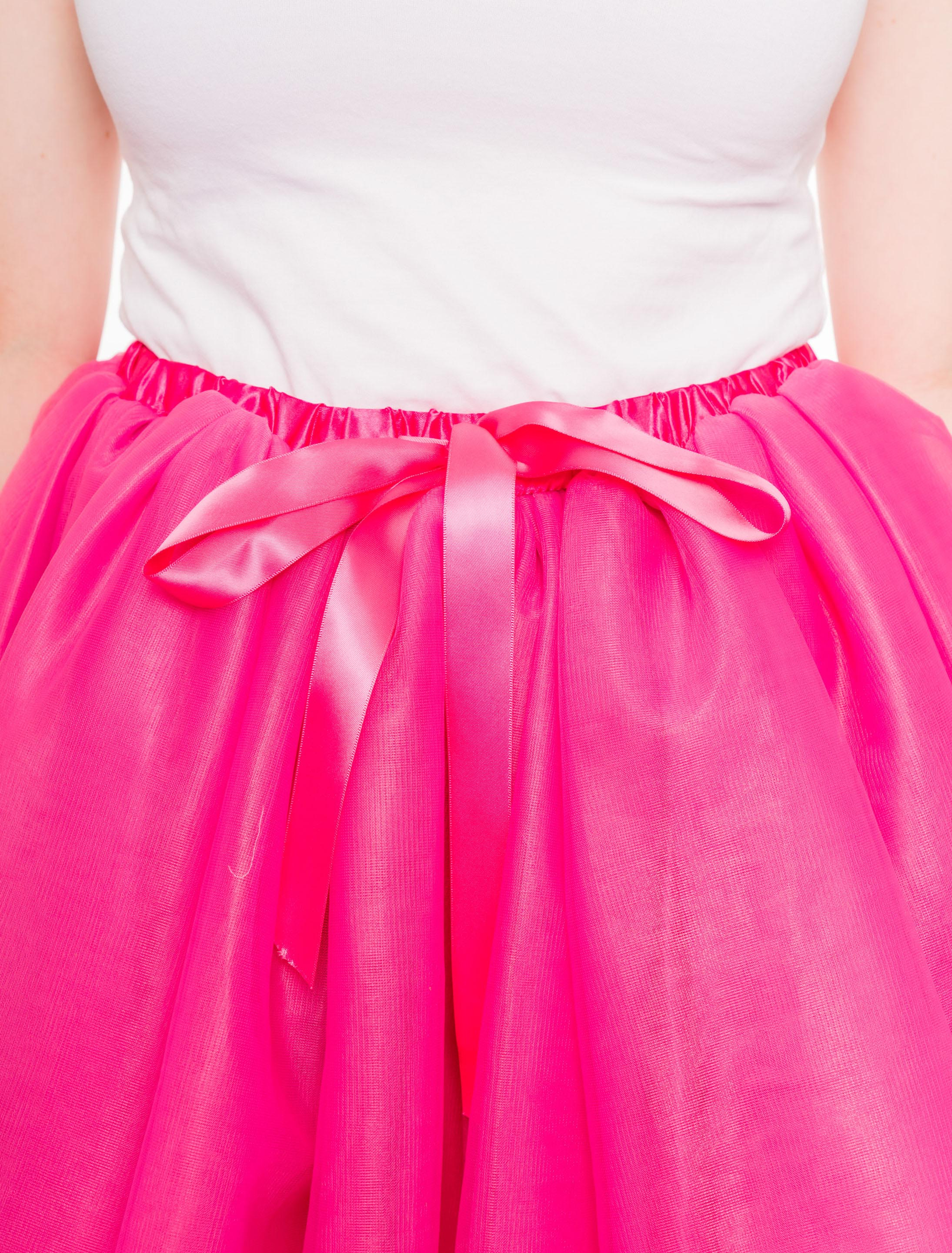 Tüllrock Damen neonpink one size