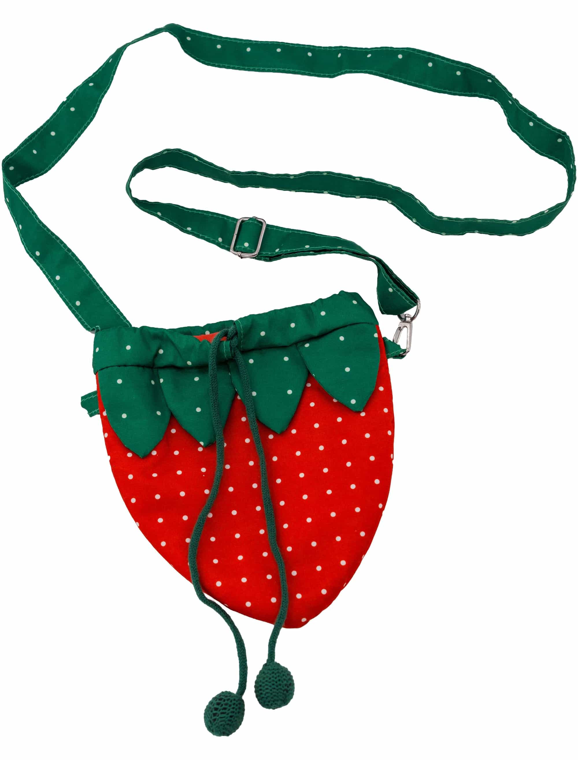 Tasche Erdbeere rot/grün
