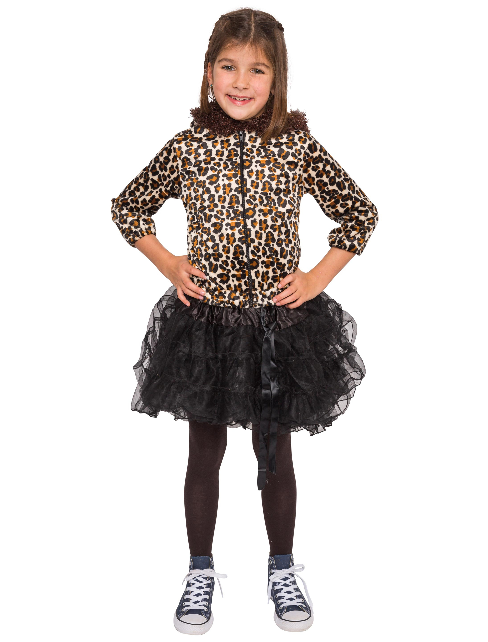 Jacke Leopard Kinder braun 164
