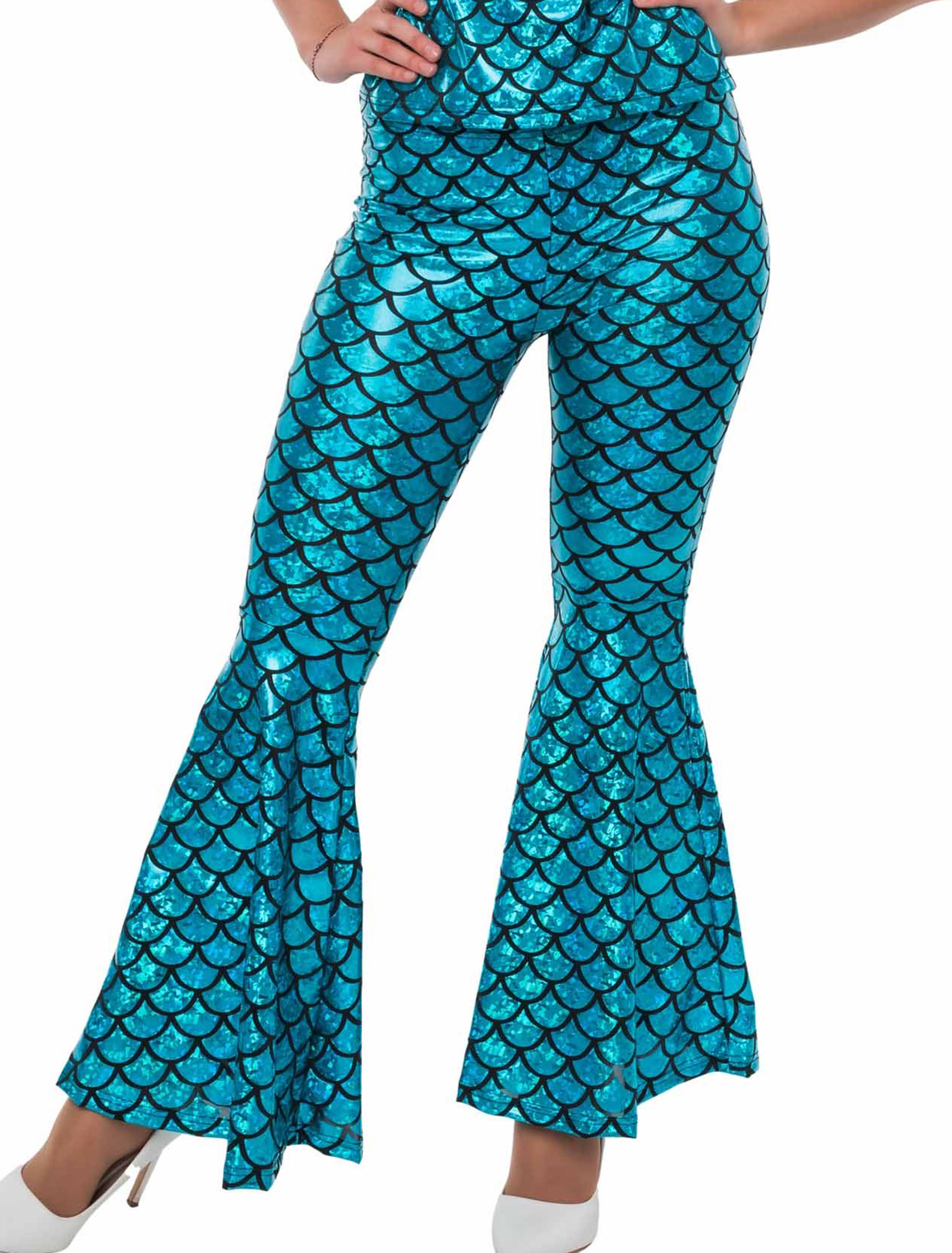 Schlaghose Meerjungfrau Damen blau S/M