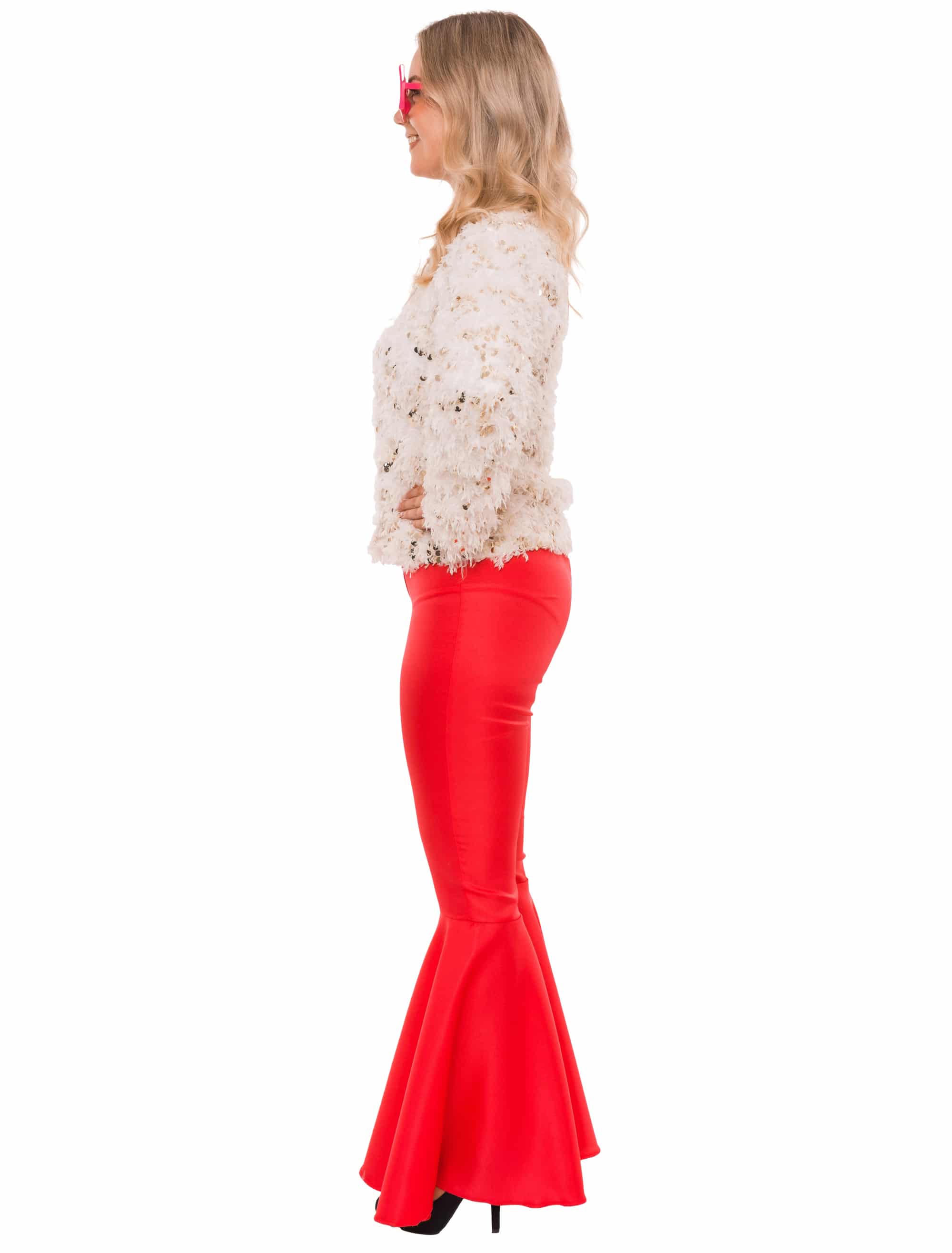 Schlaghose Damen rot S/M