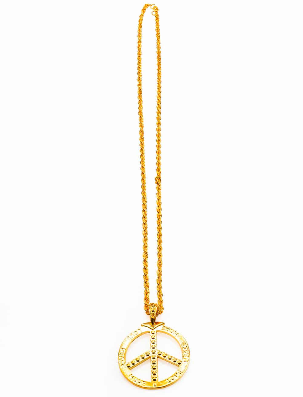 Halskette mit Peacezeichen gold