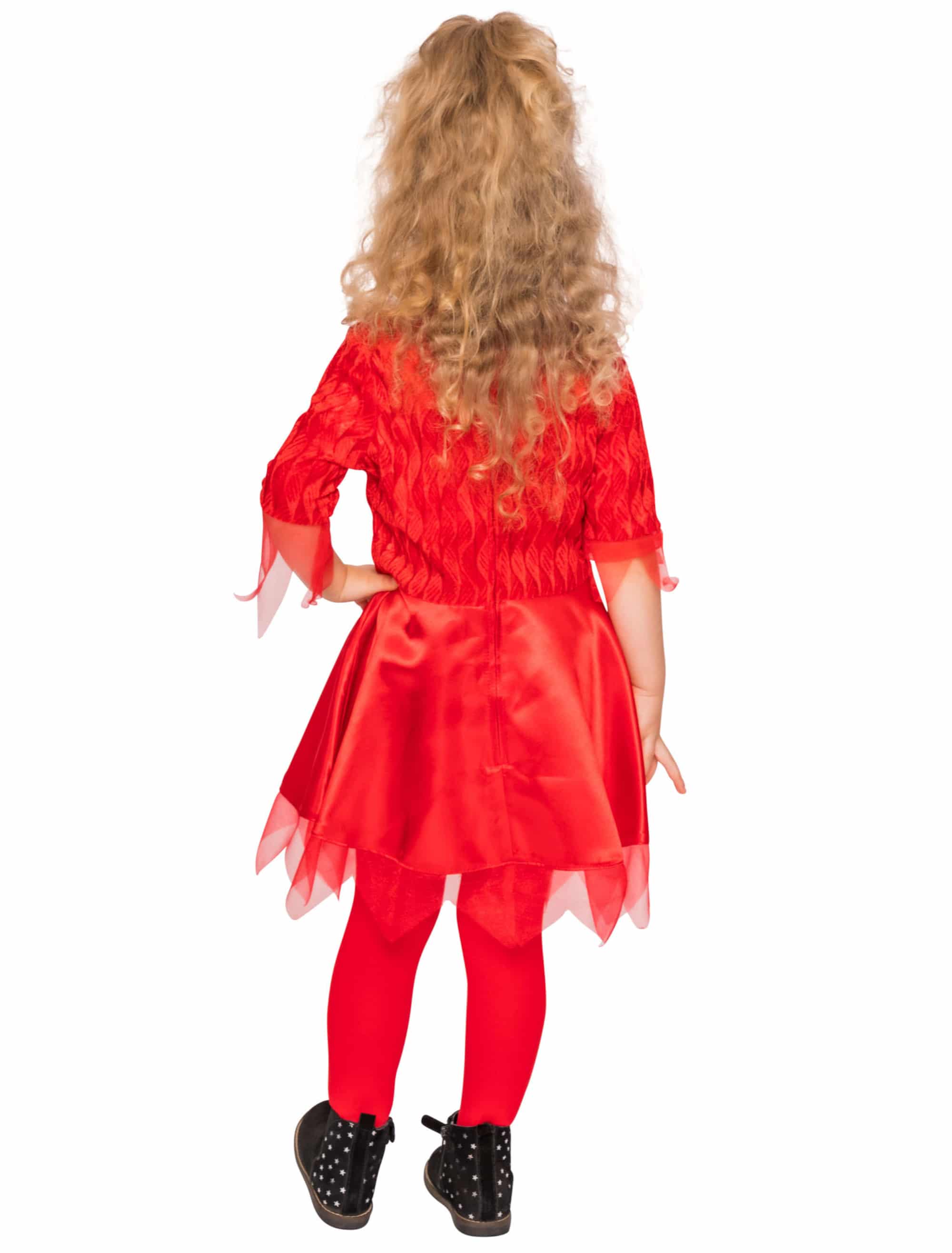 Kleid Teufel Kinder Mädchen rot 104
