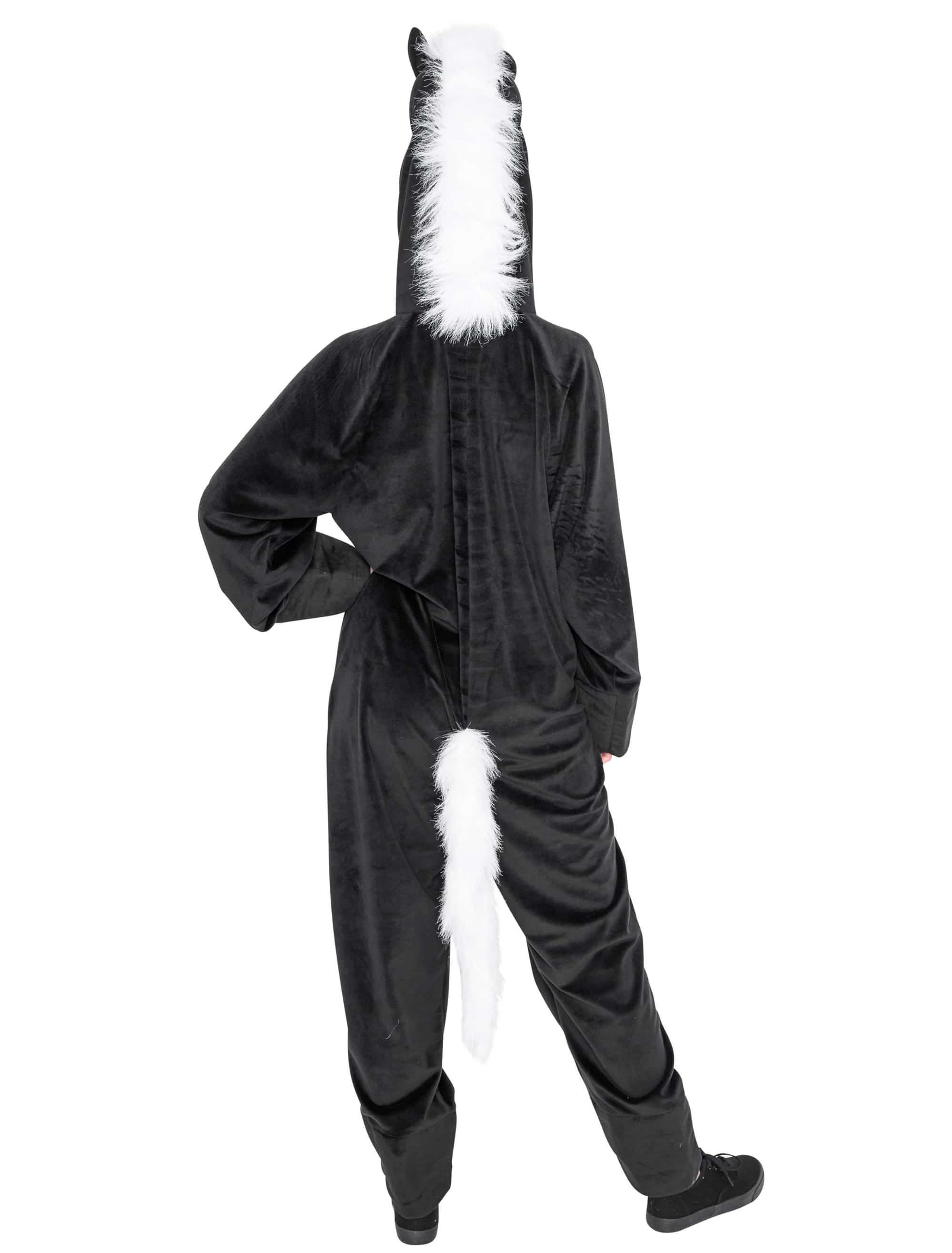Overall Plüsch Pferd Damen schwarz 40-42