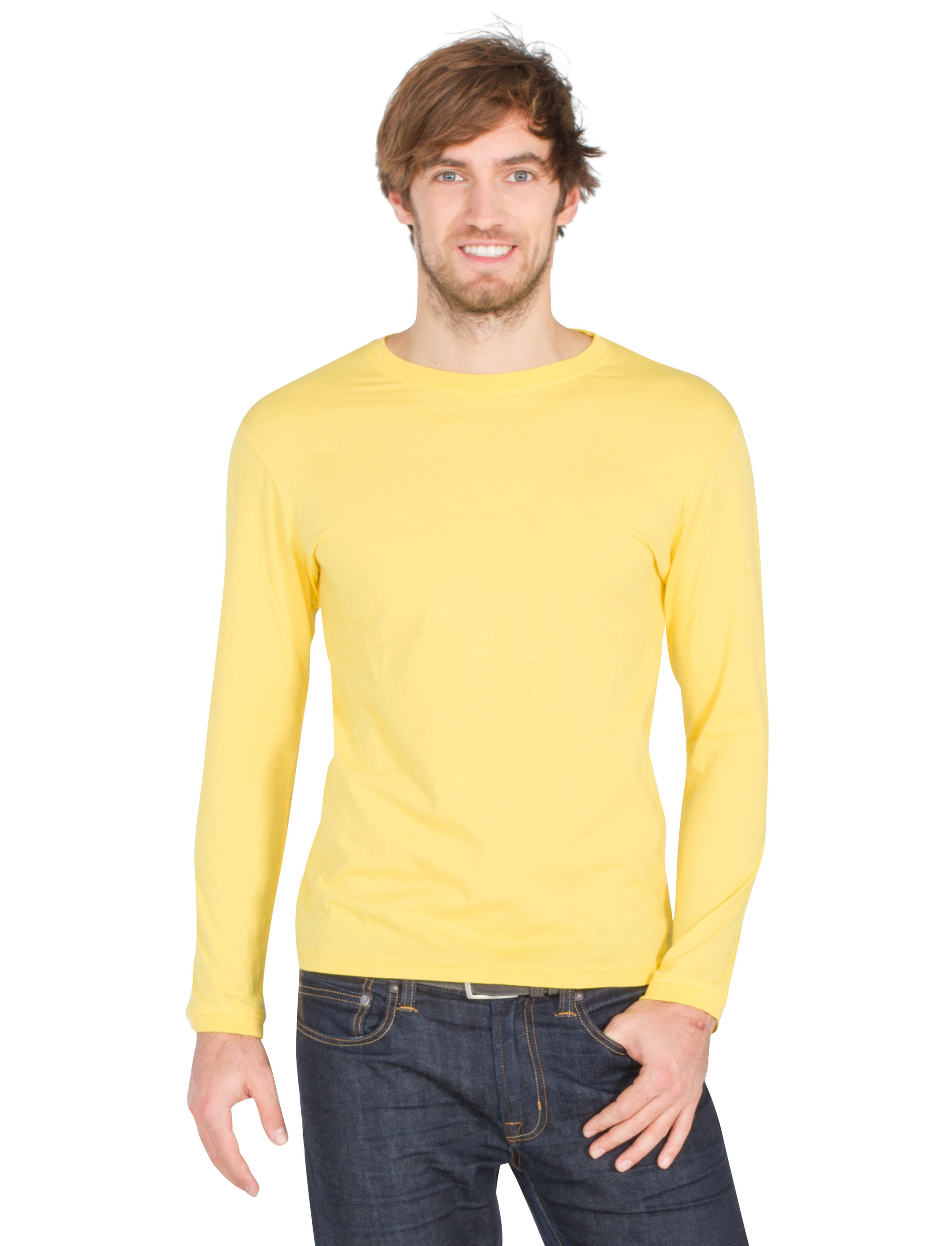 Shirt langarm gelb L