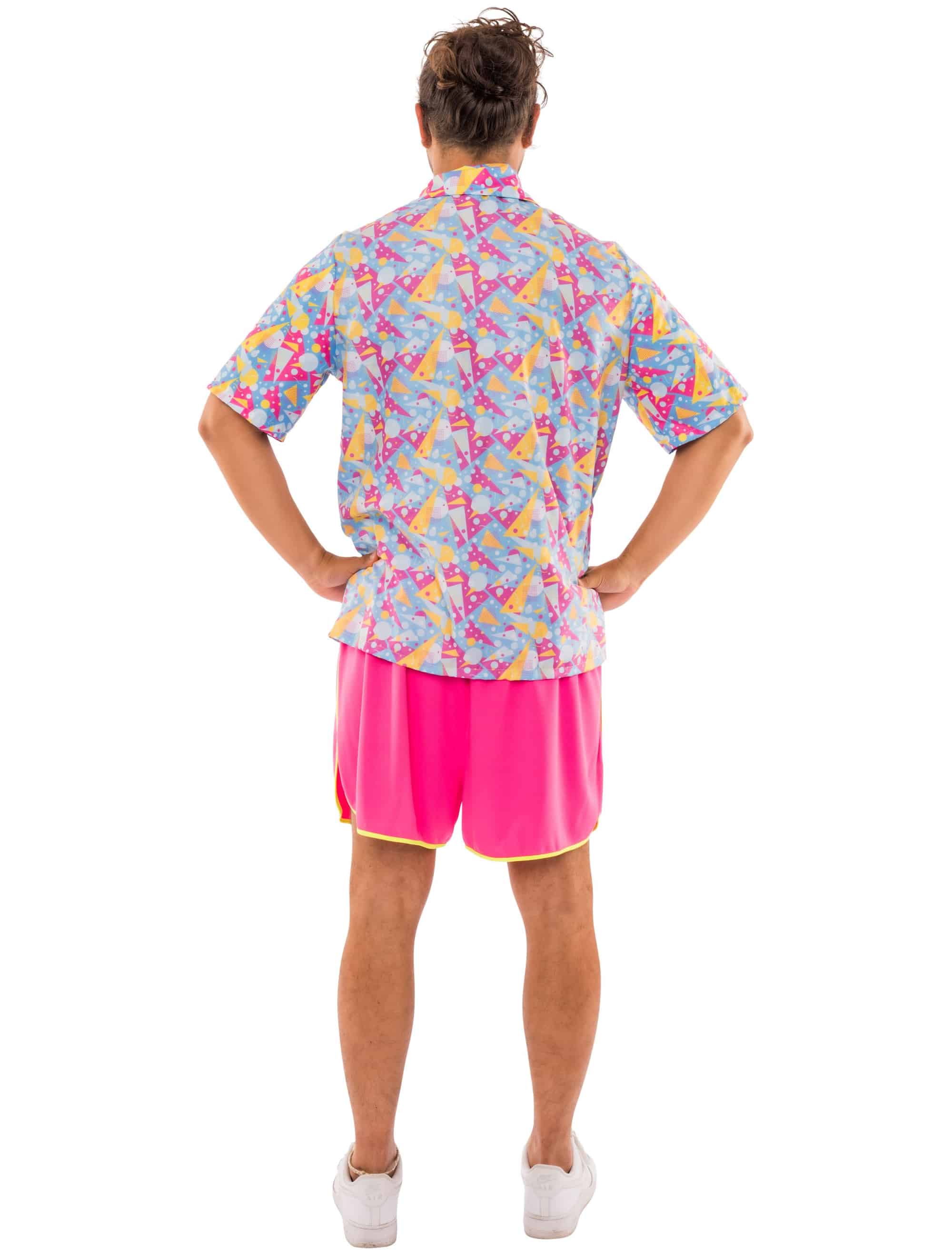 Hemd mit Print Dreiecke Herren hellblau M