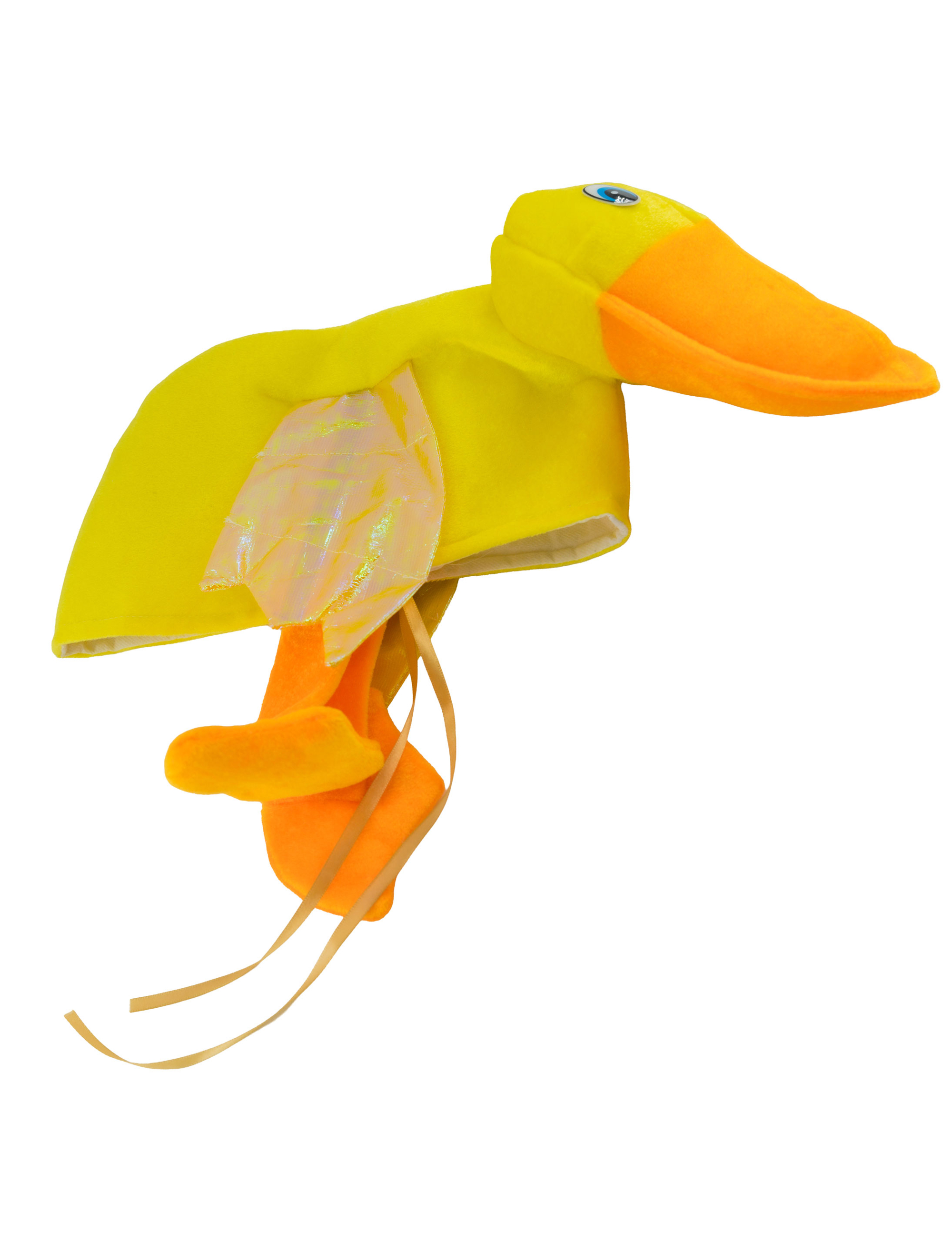 Mütze Ente mit Flügeln gelb one size
