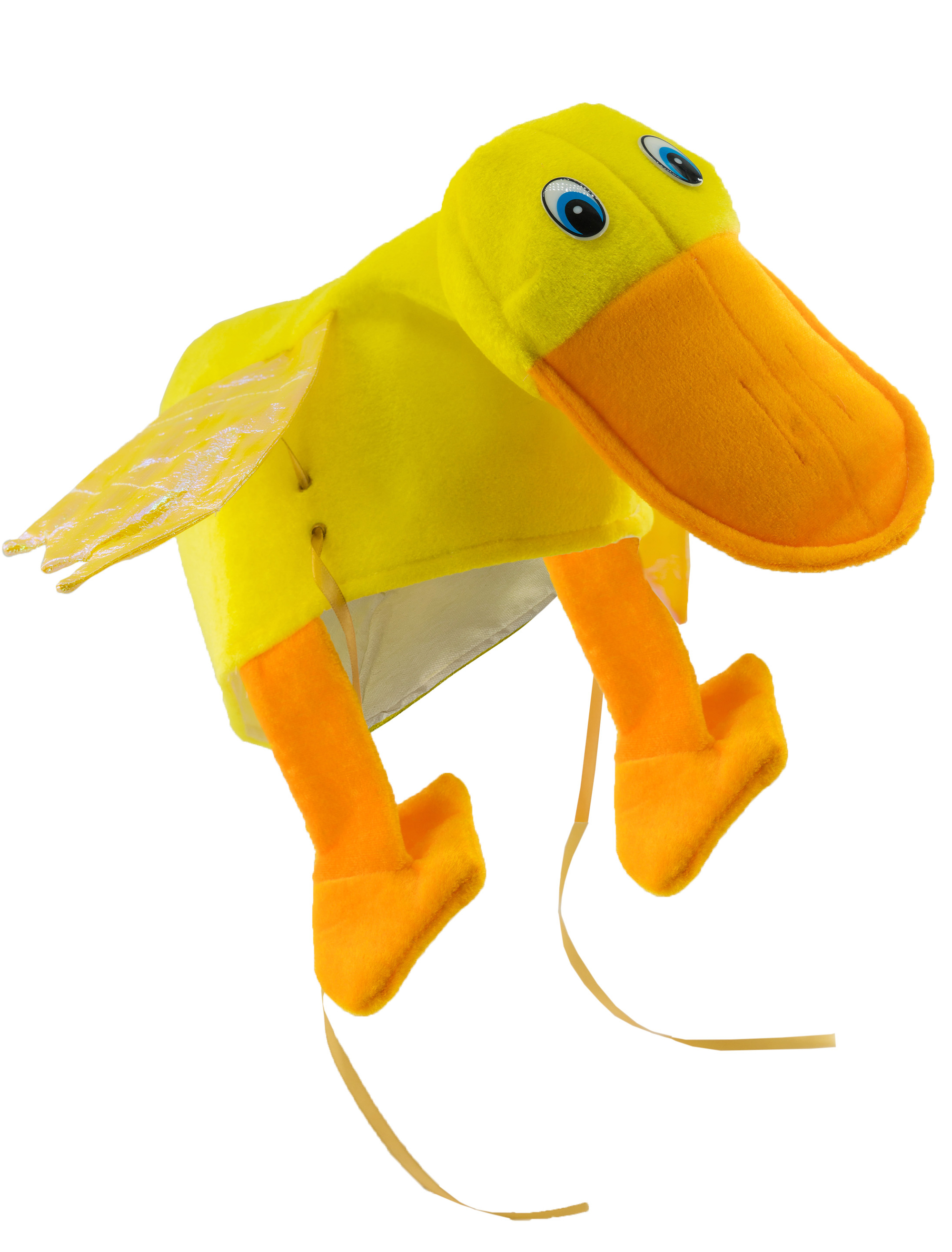 Mütze Ente mit Flügeln gelb one size