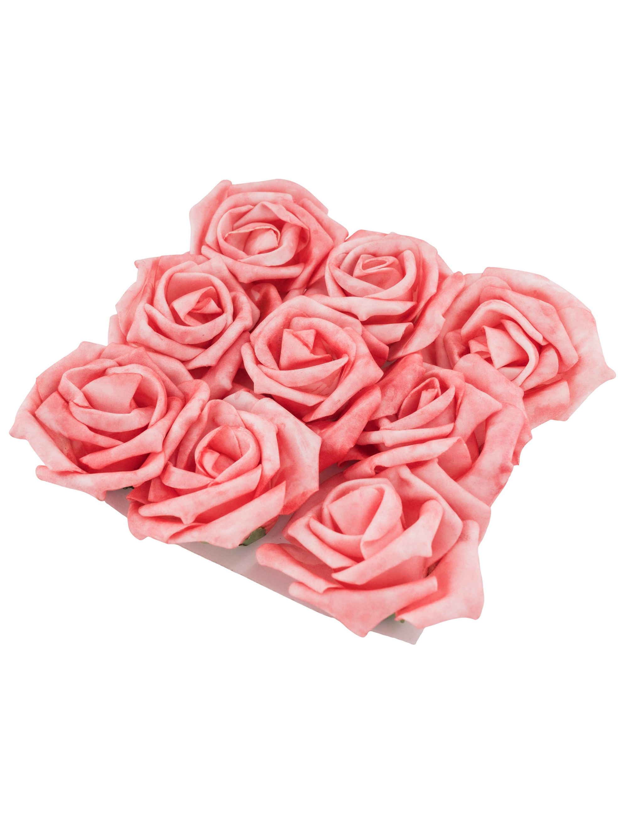 Rose Schaumstoff 9 Stk. pink