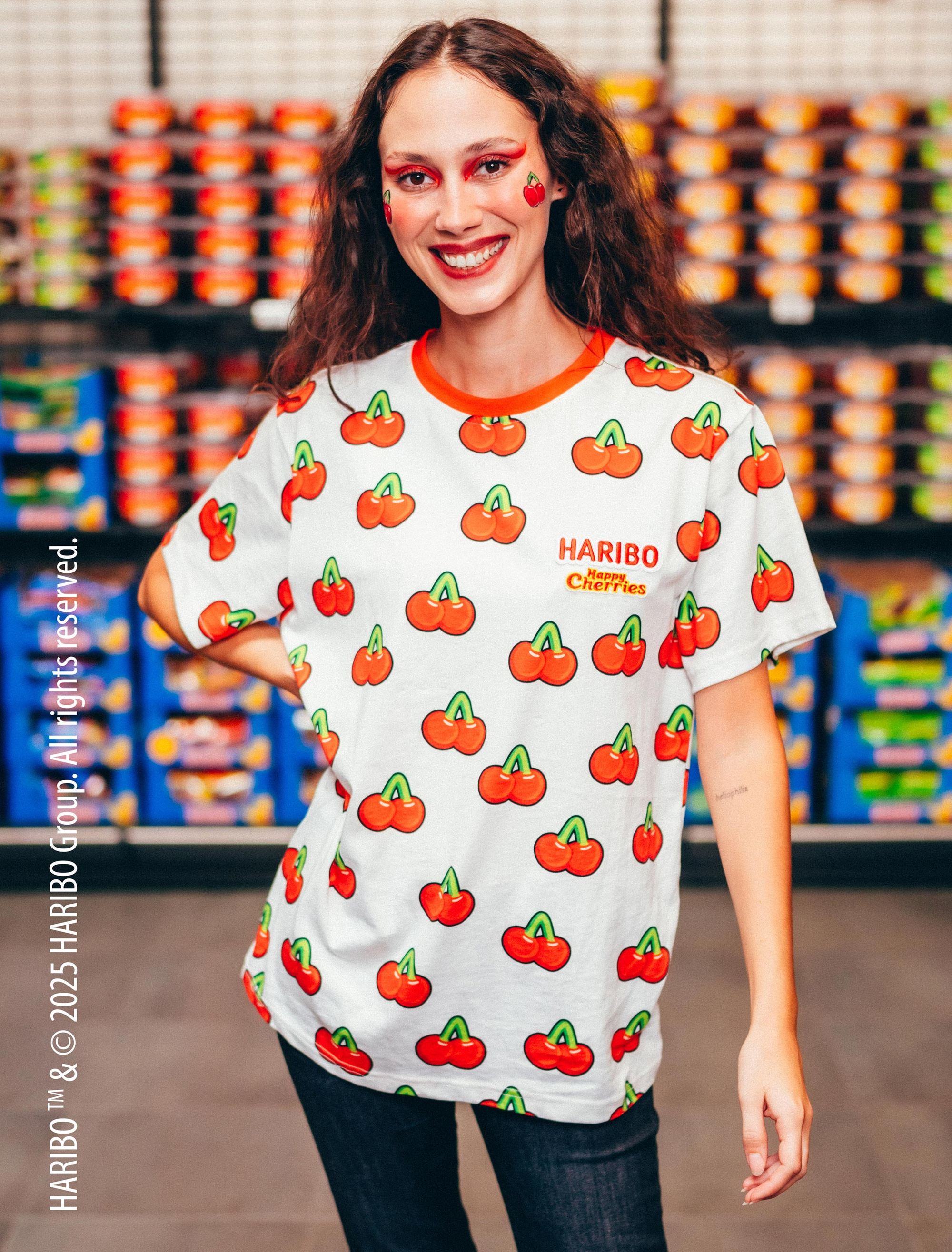 T-Shirt HARIBO Happy Cherries Unisex weiß/rot M