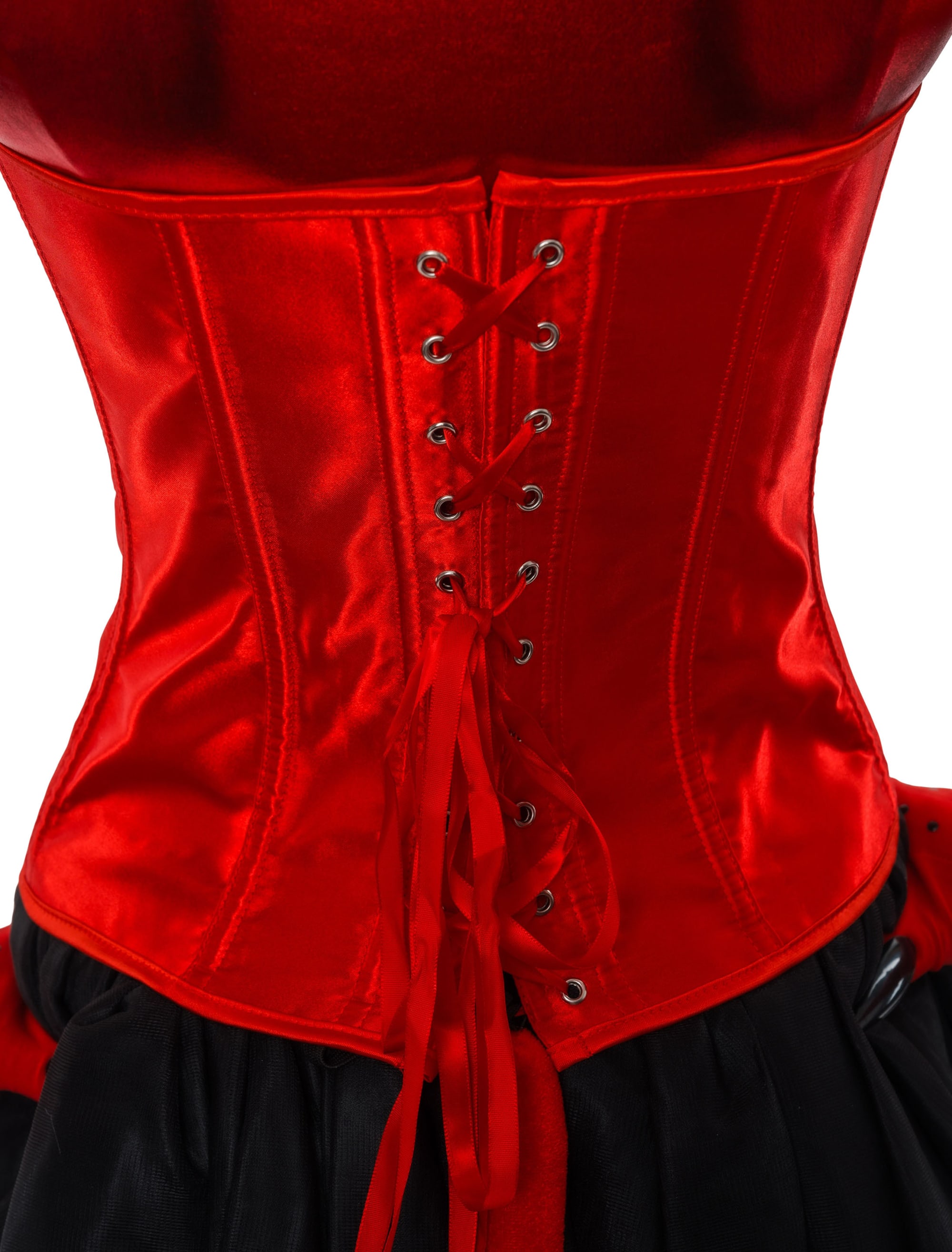 Corsage trägerlos Damen rot S/M