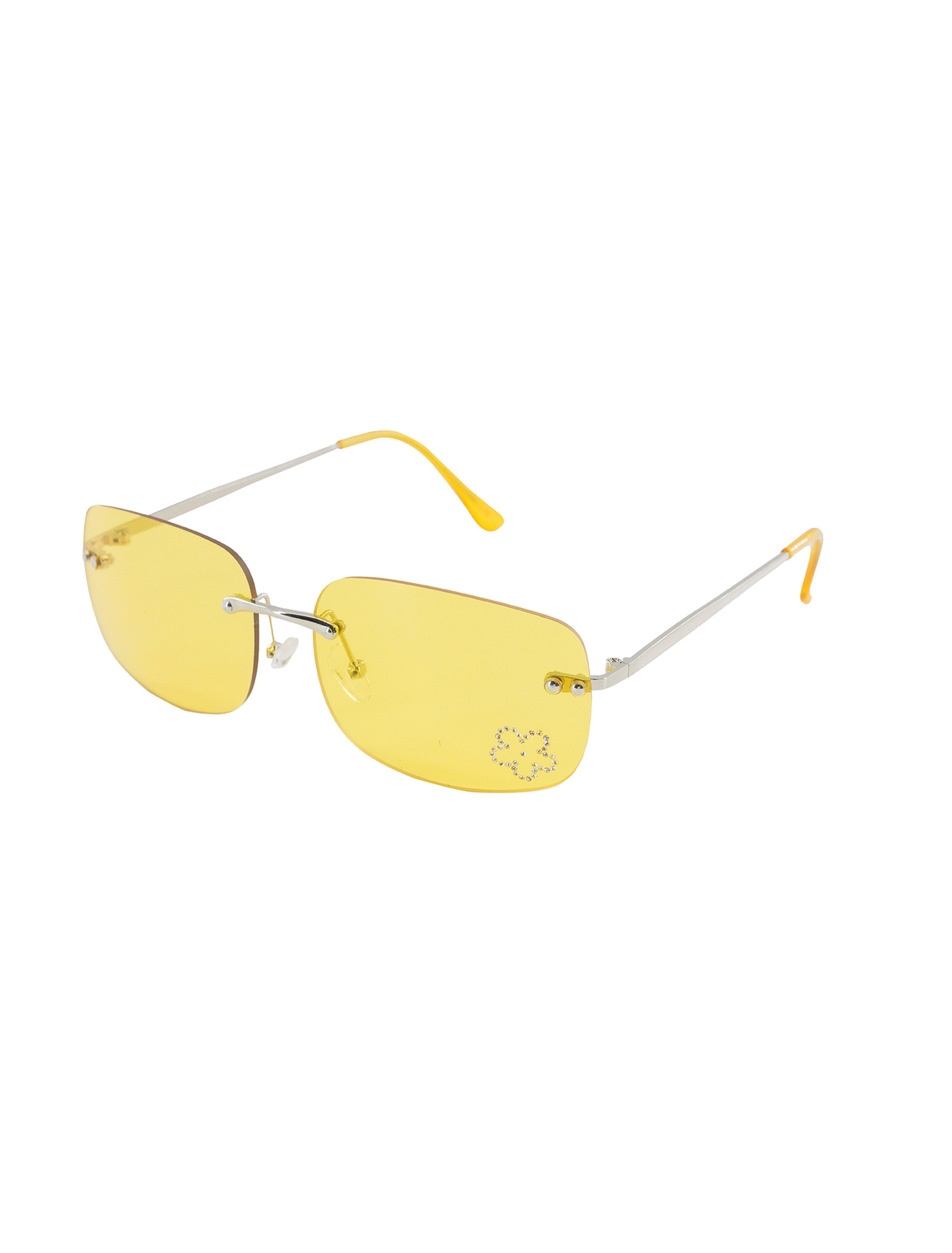 Brille mit Blumendiamant gelb