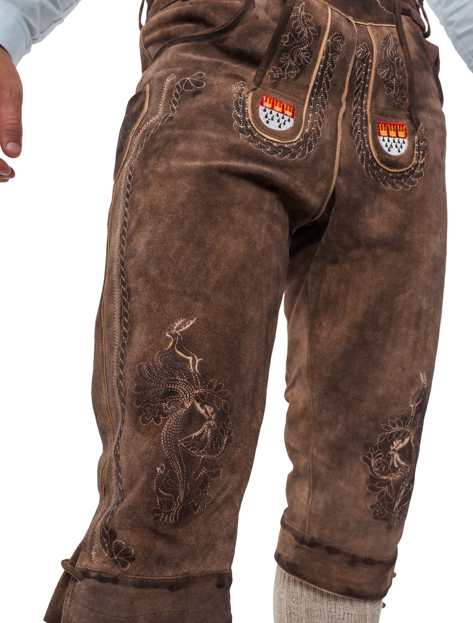 Lederhose Jupp 3/4 Herren braun 2XL