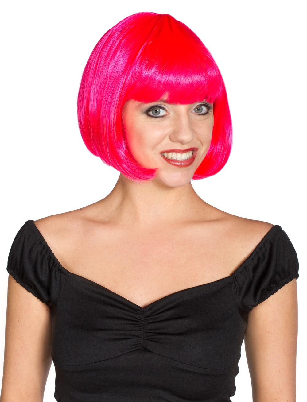 Perücke Pagenkopf pink one size