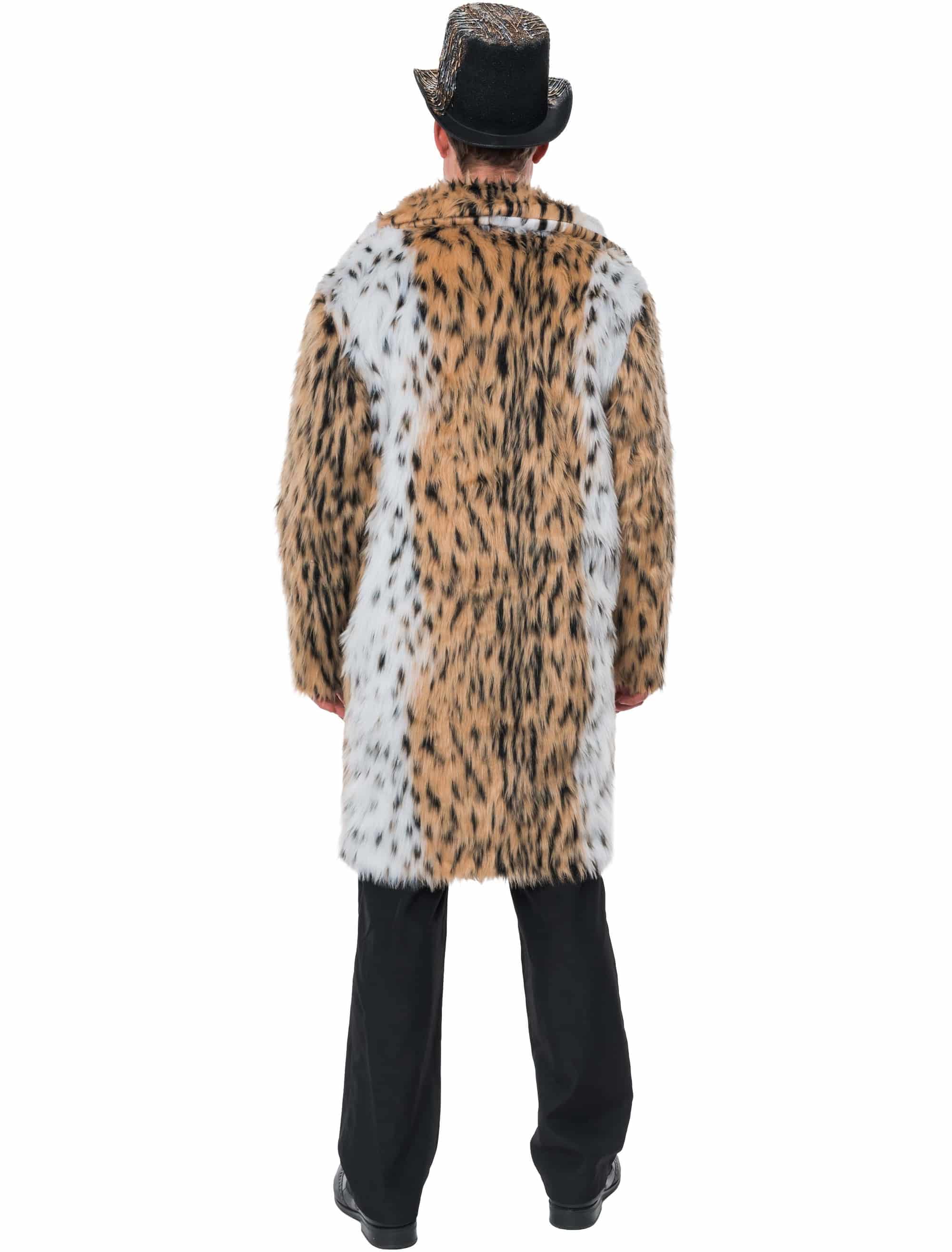Mantel Faux-Fur Leopard beige M/L