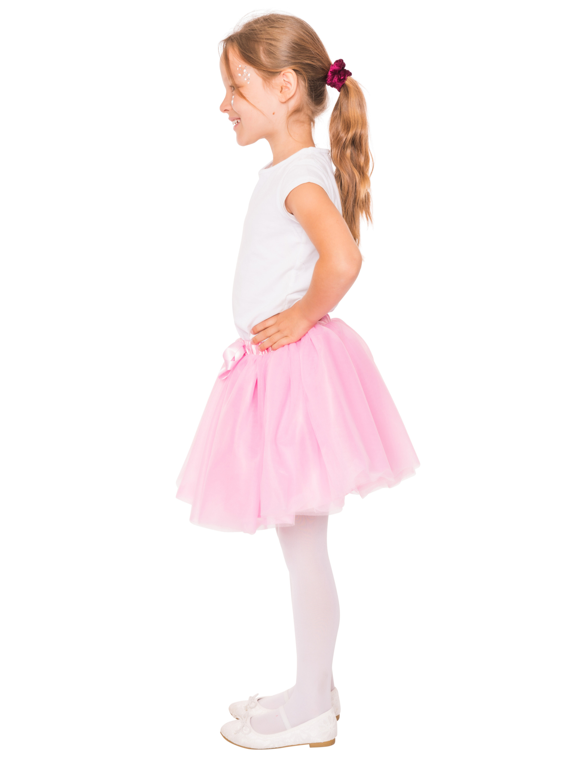 Tüllrock Mädchen rosa one size