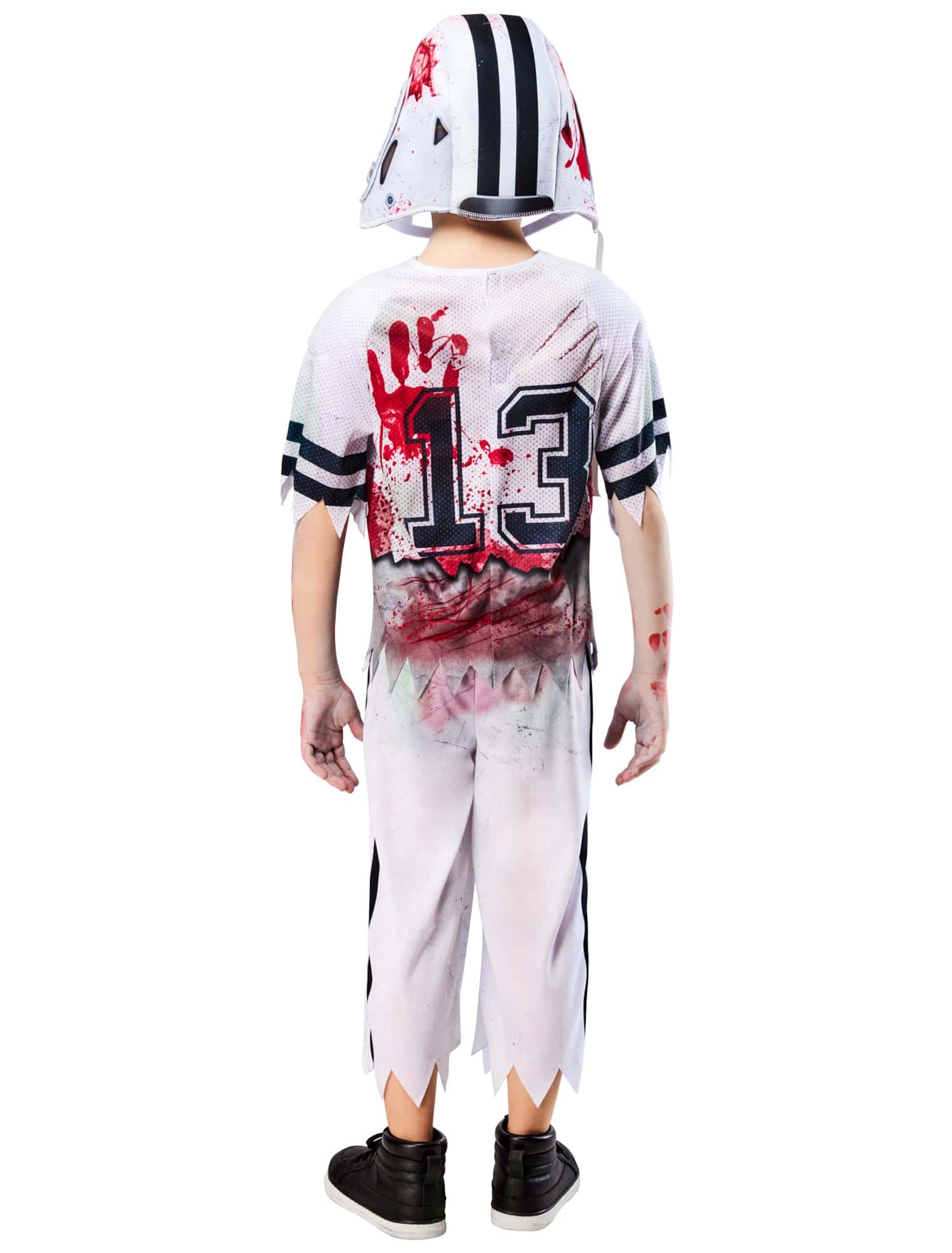 Kostüm Zombie Footballer 3-tlg. Kinder weiß/rot 146/152
