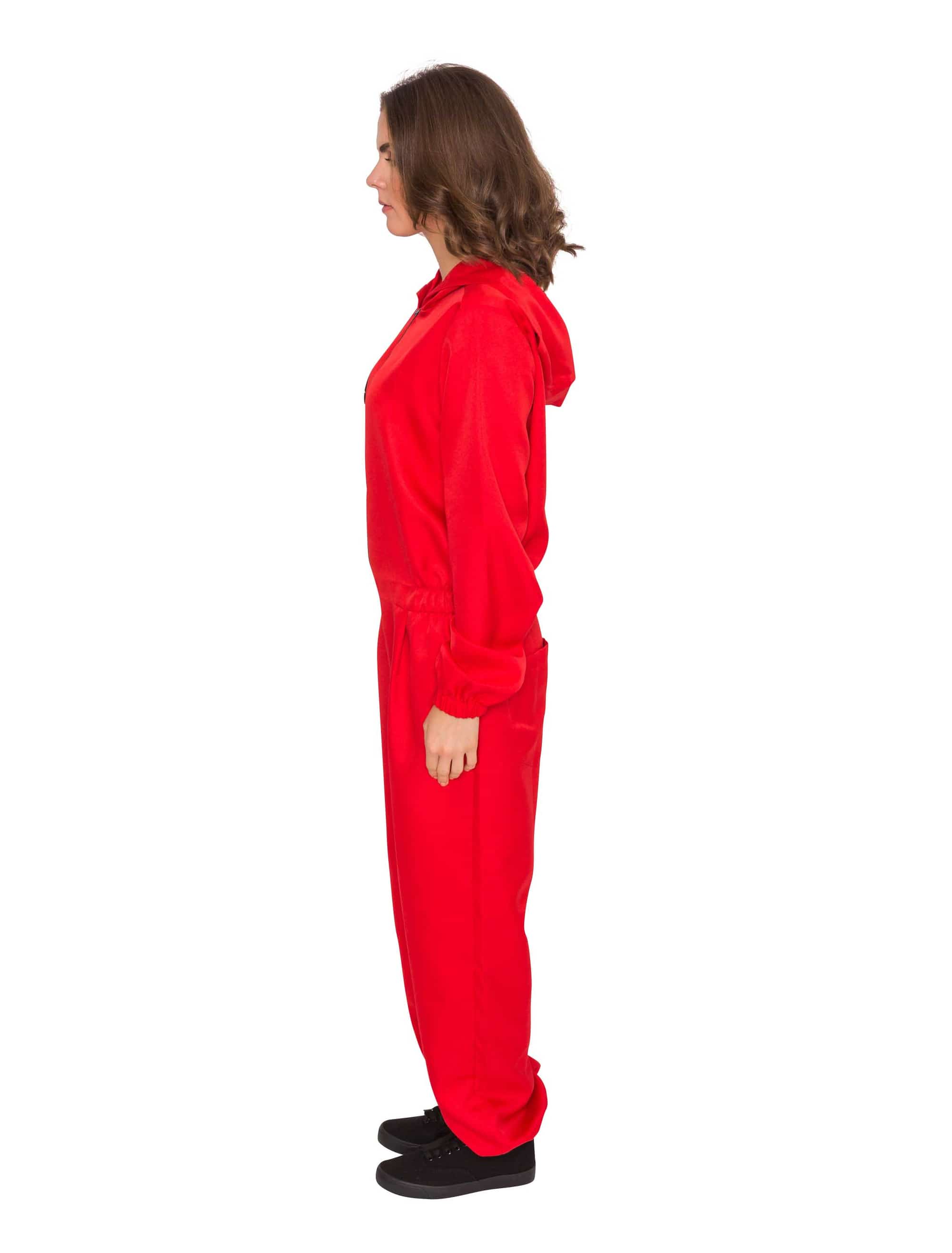 Overall mit Kapuze Unisex rot S/M
