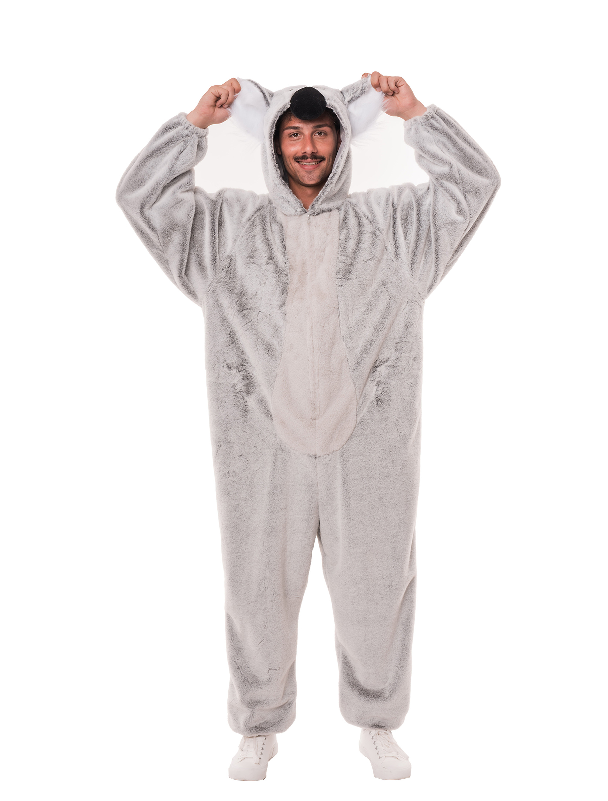 Overall Plüsch Koala Herren grau 50/52